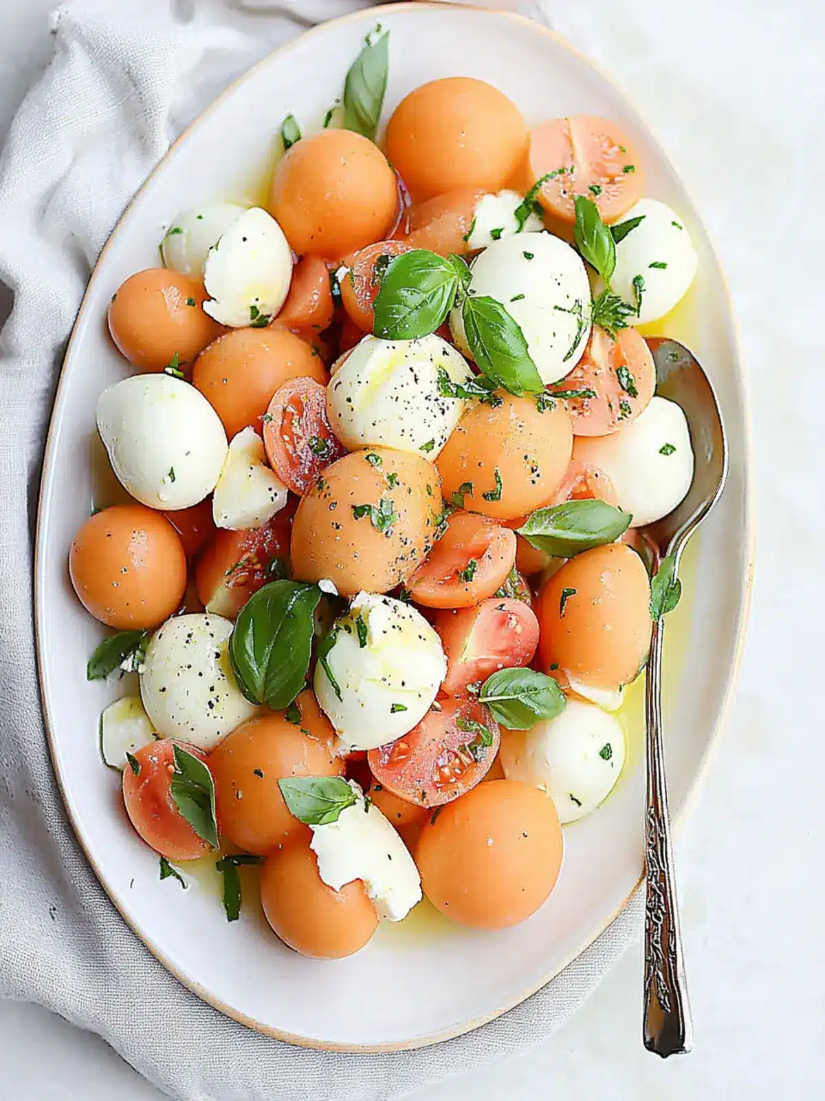 Cantaloupe and Mozzarella Caprese Salad That Dazzles Your Tastebuds Cantaloupe and Mozzarella Caprese Salad