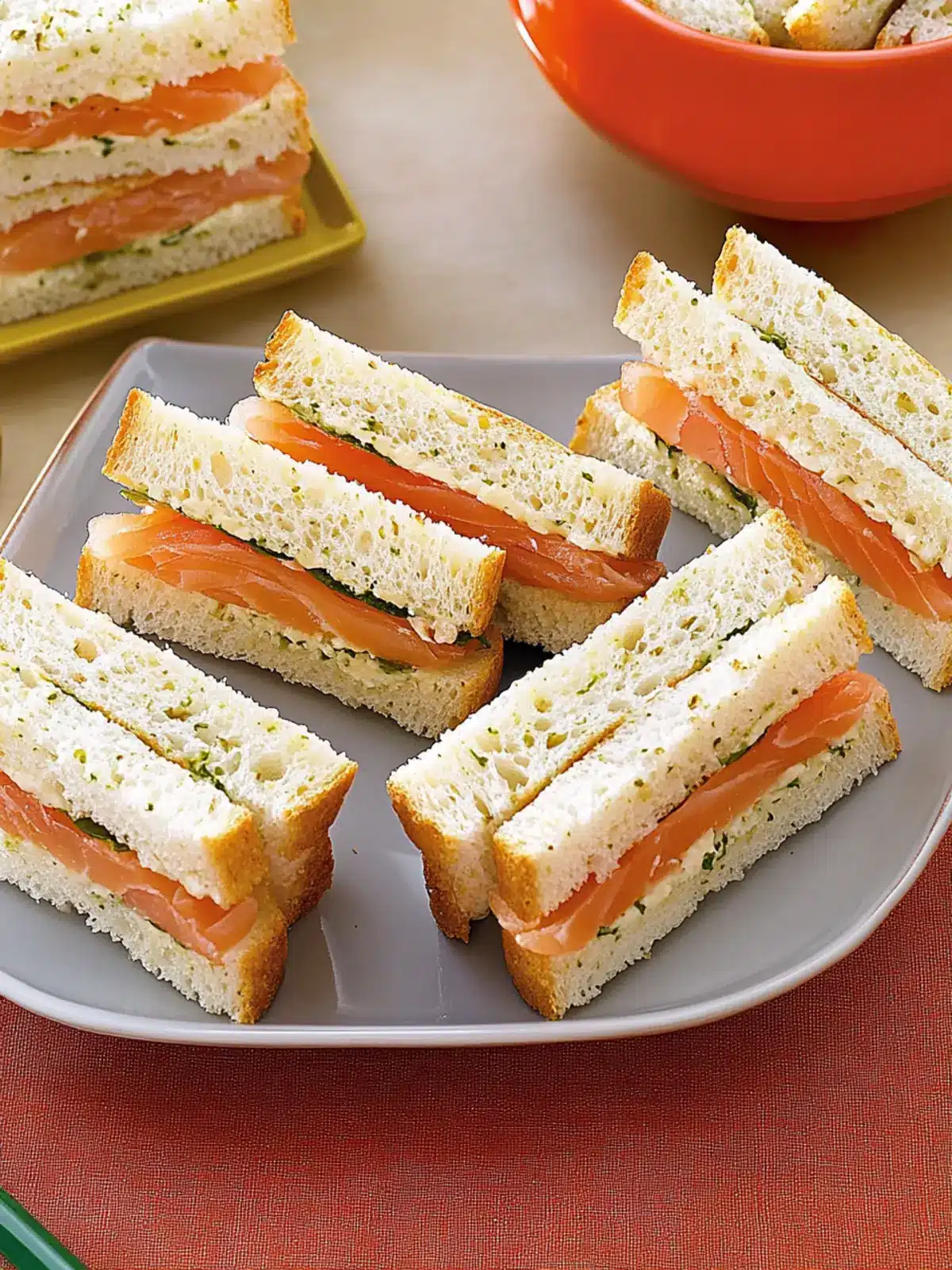 Smoked Salmon Tea Sandwiches