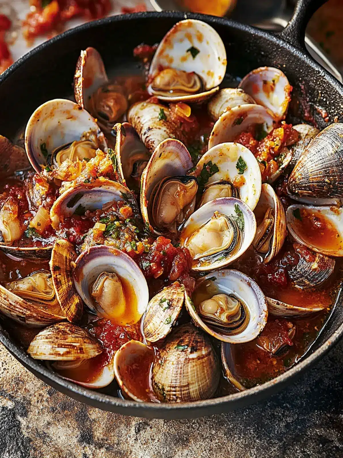 Delicious Clams in Roasted Chili Sauce Ready in 10 Minutes Clams in Roasted Chili Sauce