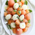 Cantaloupe and Mozzarella Caprese Salad That Dazzles Your Tastebuds Cantaloupe and Mozzarella Caprese Salad
