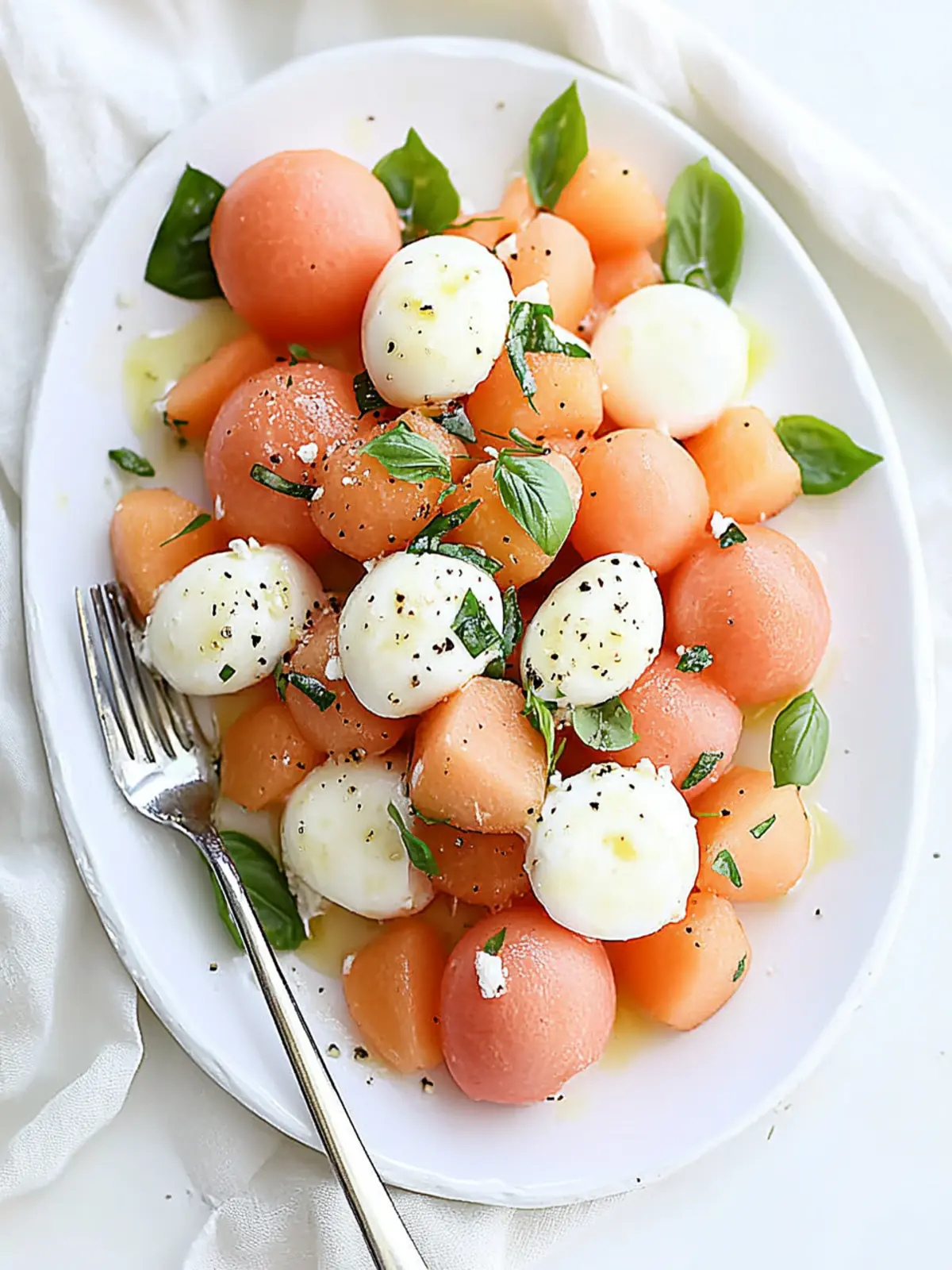 Cantaloupe and Mozzarella Caprese Salad That Dazzles Your Tastebuds Cantaloupe and Mozzarella Caprese Salad