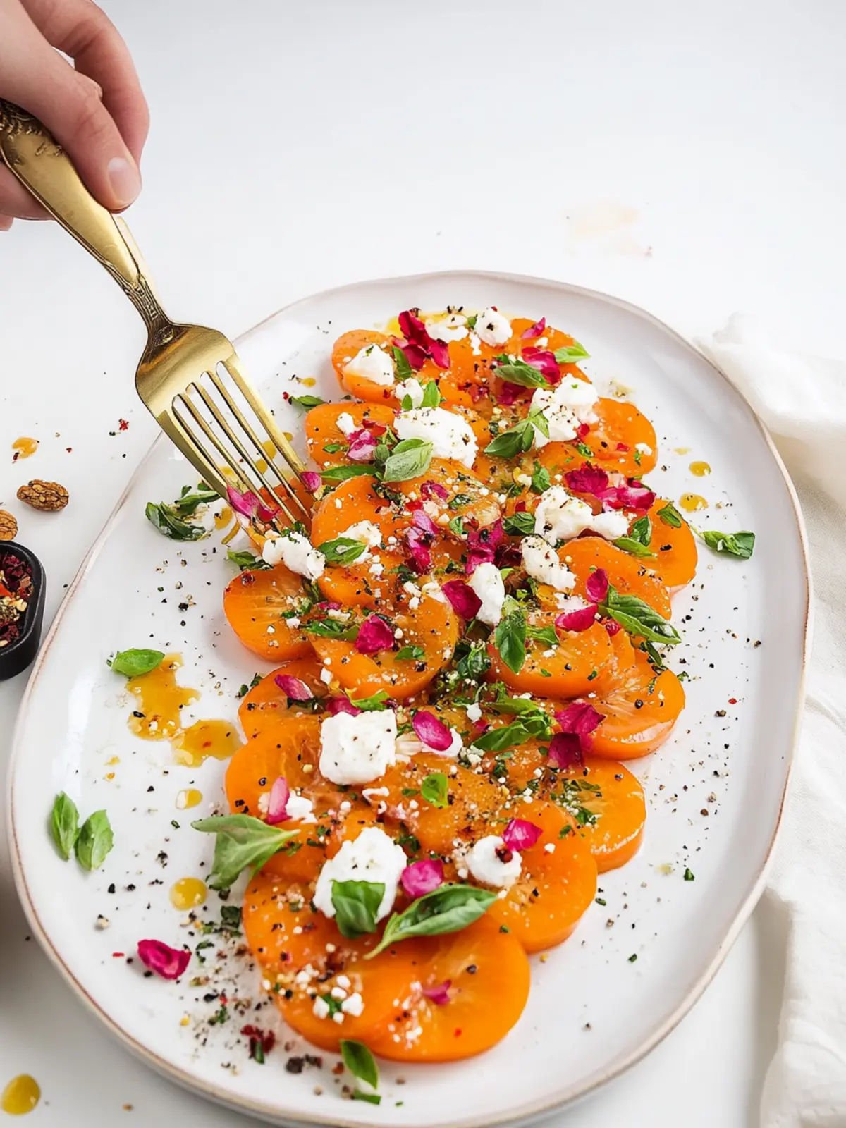 Savory Persimmons Carpaccio to Spark Your Tastebuds Delight Persimmons Carpaccio