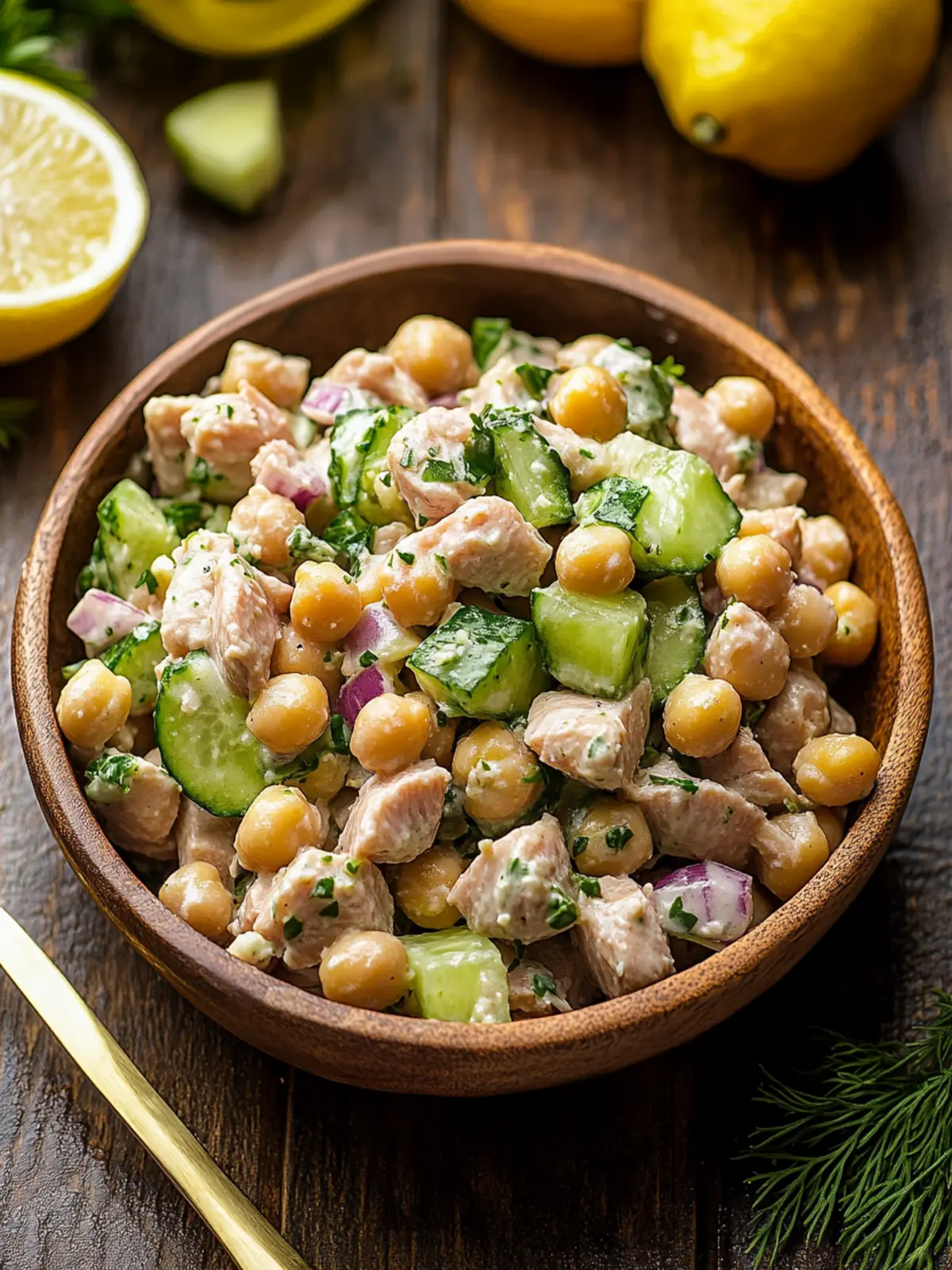 Tuna Garbanzo Bean Salad: Quick, Healthy & Deliciously Filling Tuna Garbanzo Bean Salad