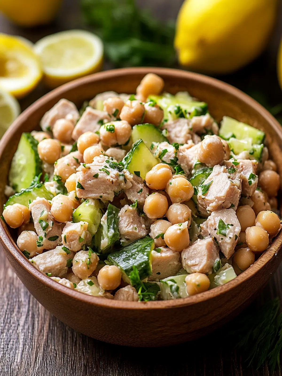 Tuna Garbanzo Bean Salad: Quick, Healthy & Deliciously Filling Tuna Garbanzo Bean Salad