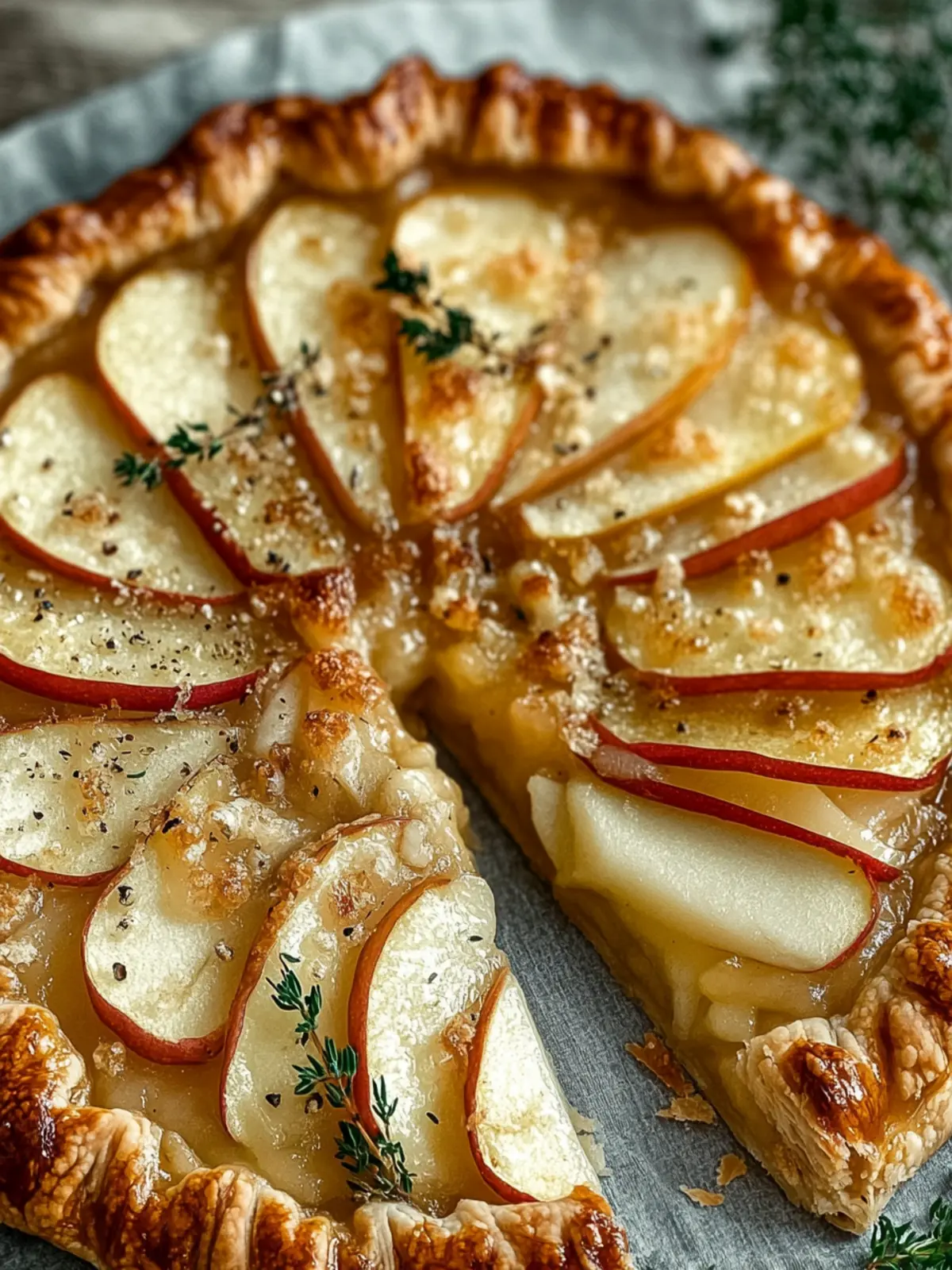 Delicious Apple Cheddar Galette with Crispy Herb Magic Apple Cheddar Galette with Crispy Herb
