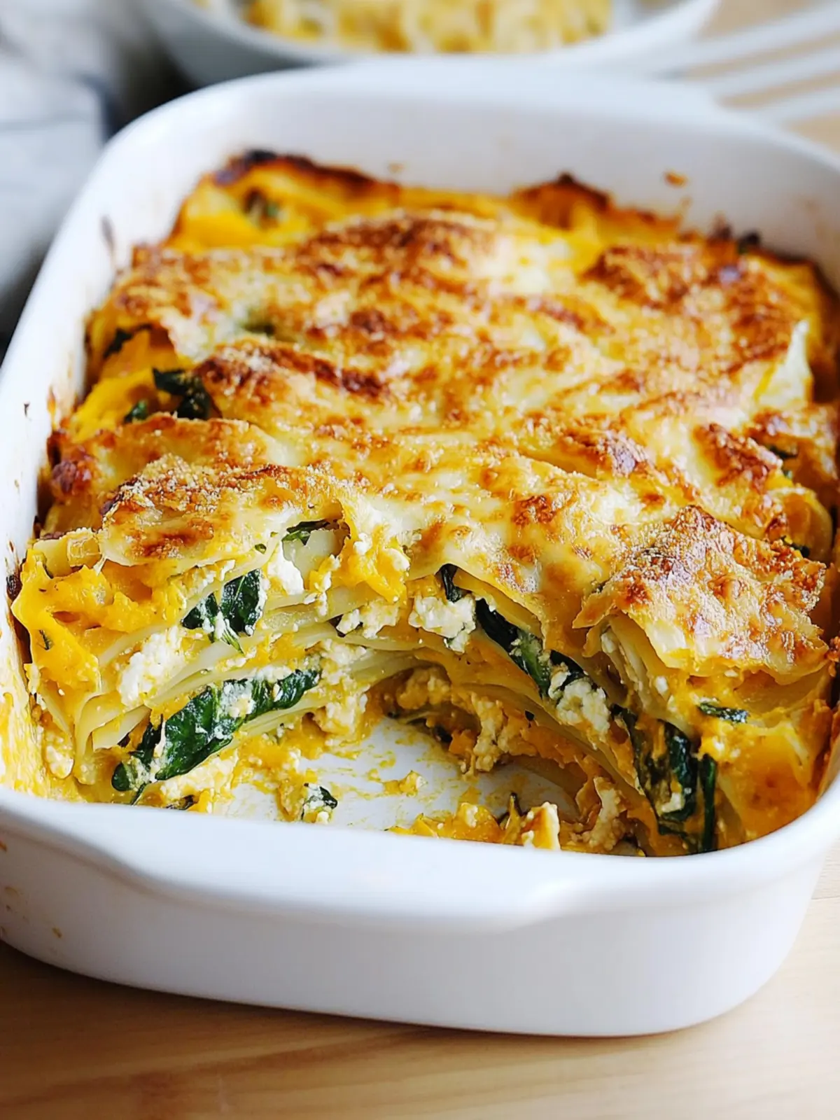 Butternut Squash and Spinach Lasagna: A Cozy Comfort Dish Butternut Squash and Spinach Lasagna