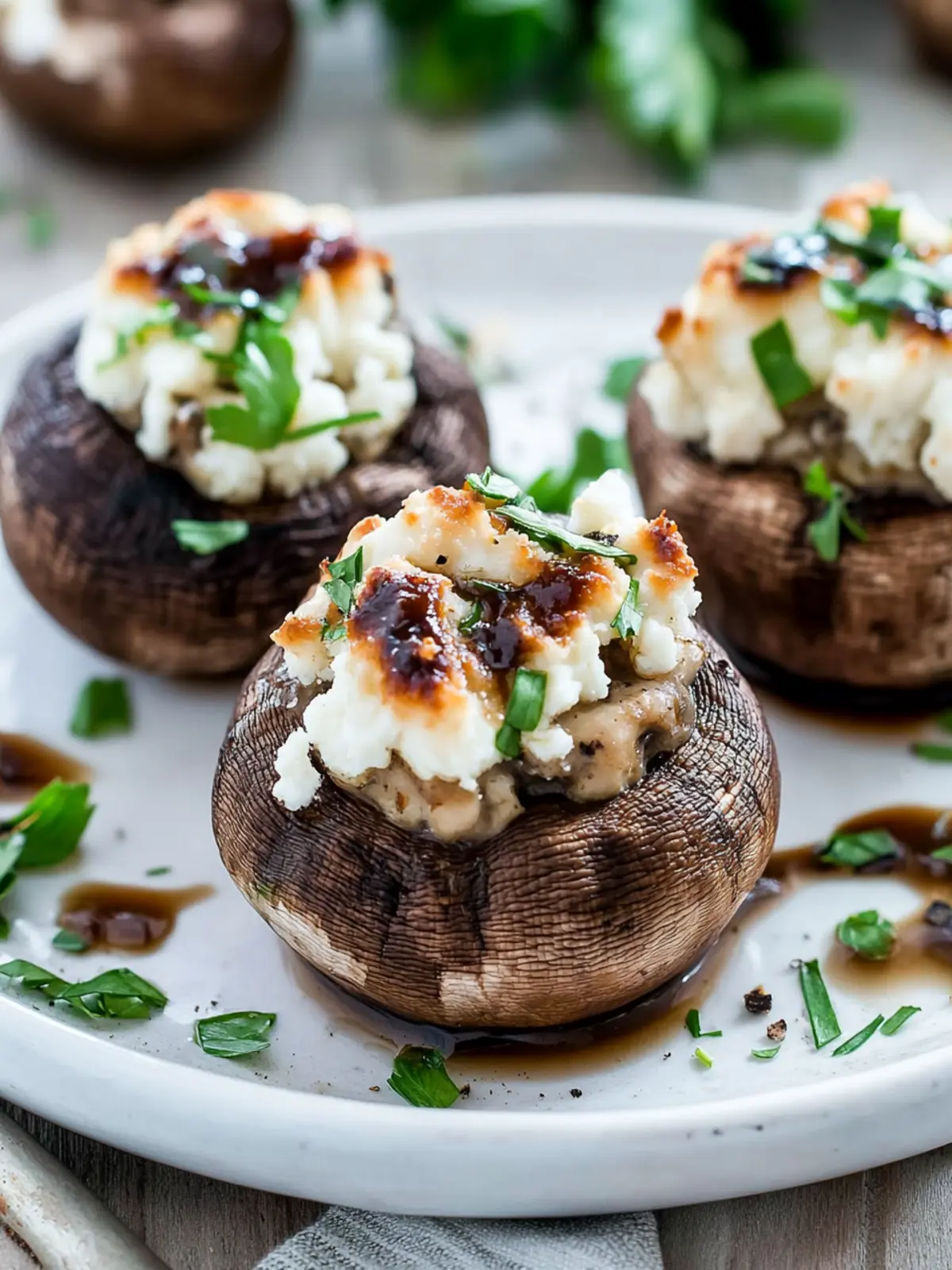 Goat Cheese Stuffed Mushrooms