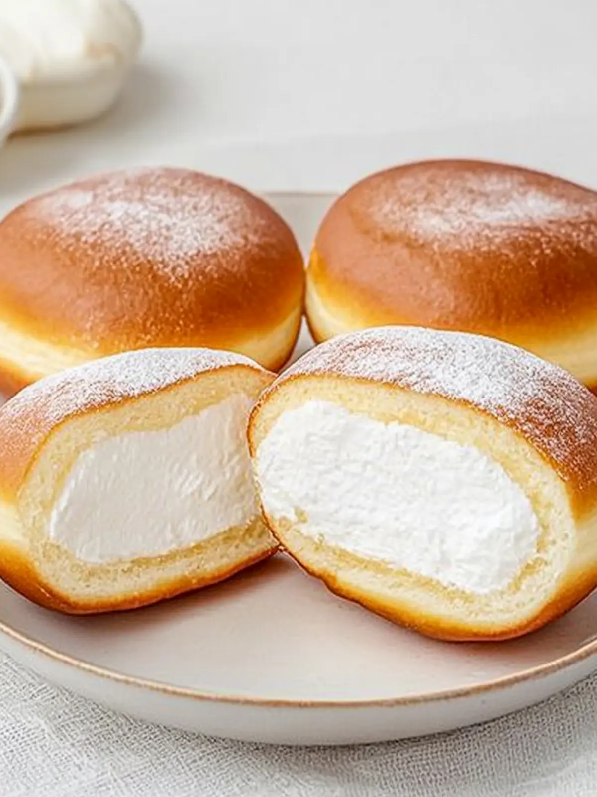 Irresistibly Soft Korean Milk Cream Donut Recipe at Home Korean Milk Cream Donut