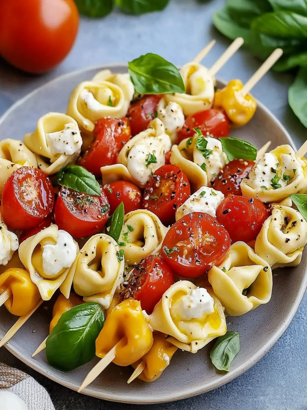 Caprese Tortellini Skewers