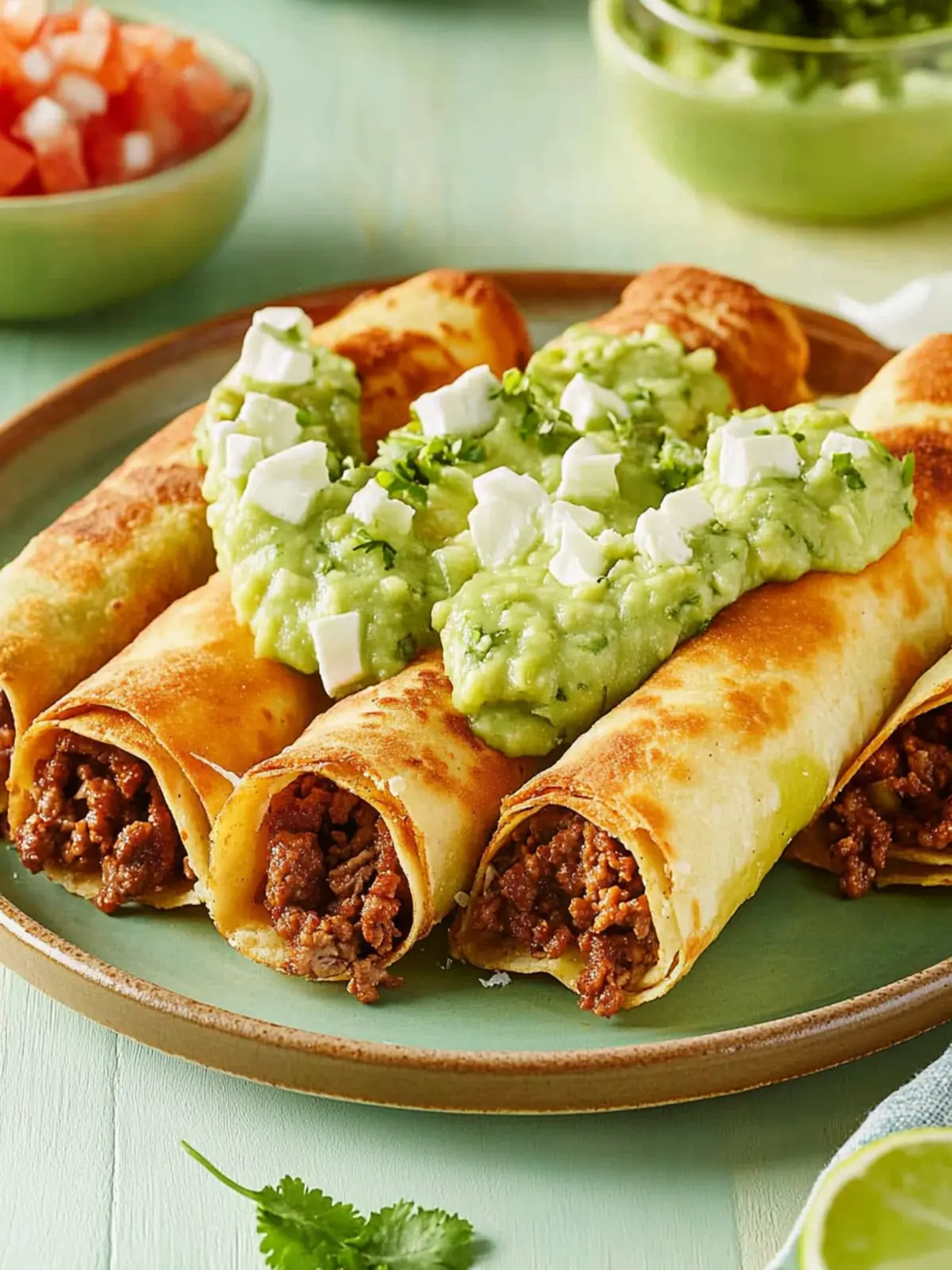 Ground Beef and Potato Flautas: Crispy Comfort for All! Ground Beef and Potato Flautas