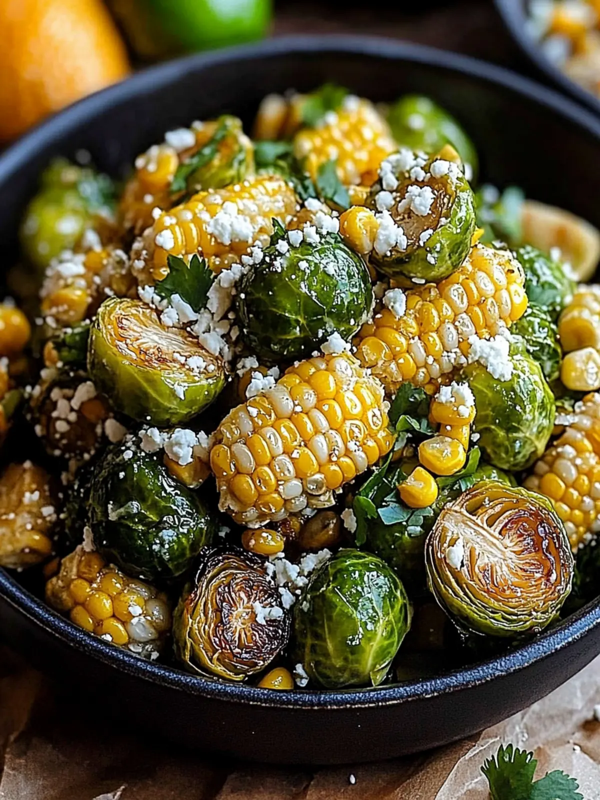 Mexican Street Corn Brussels Sprouts