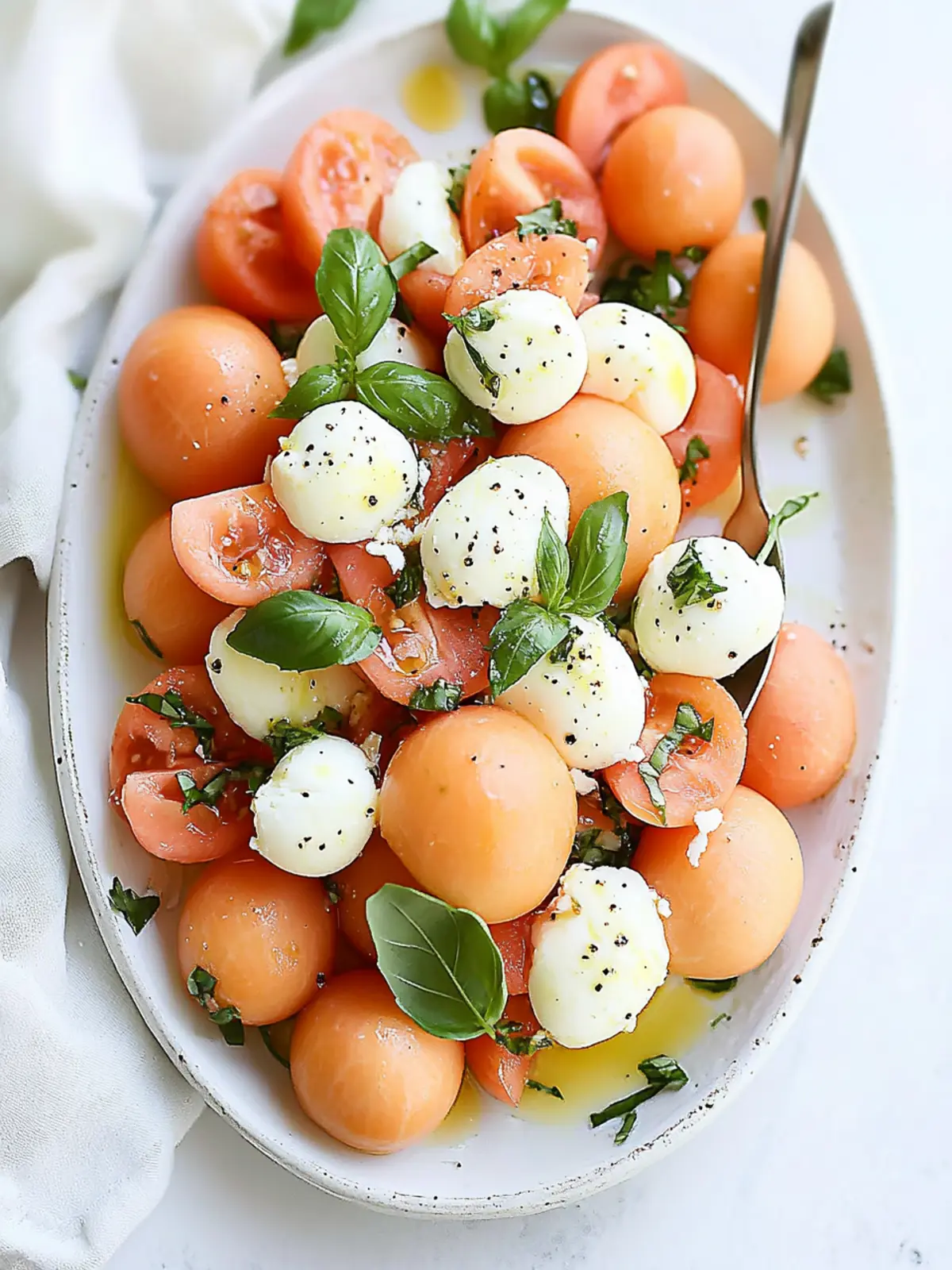 Cantaloupe and Mozzarella Caprese Salad That Dazzles Your Tastebuds Cantaloupe and Mozzarella Caprese Salad