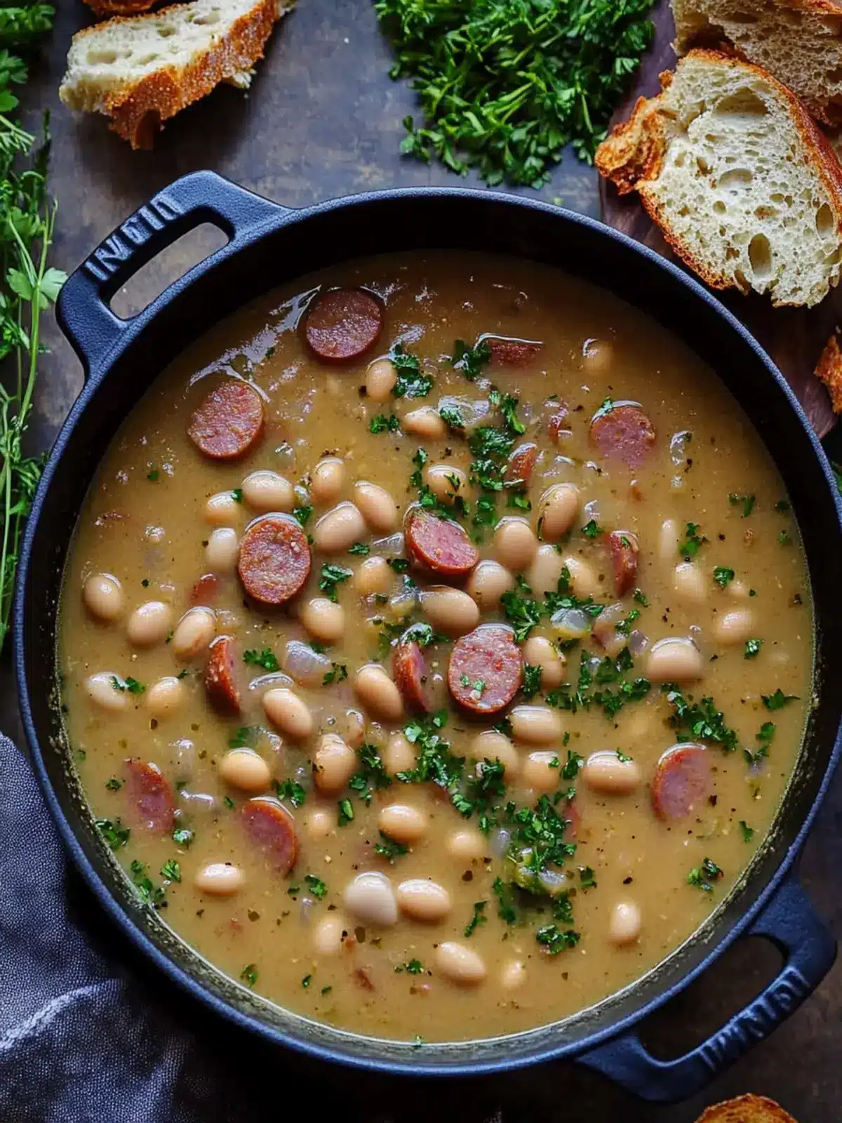 Creamy Bean Soup With Kielbasa: Comfort In Every Spoonful Creamy Bean Soup With Kielbasa