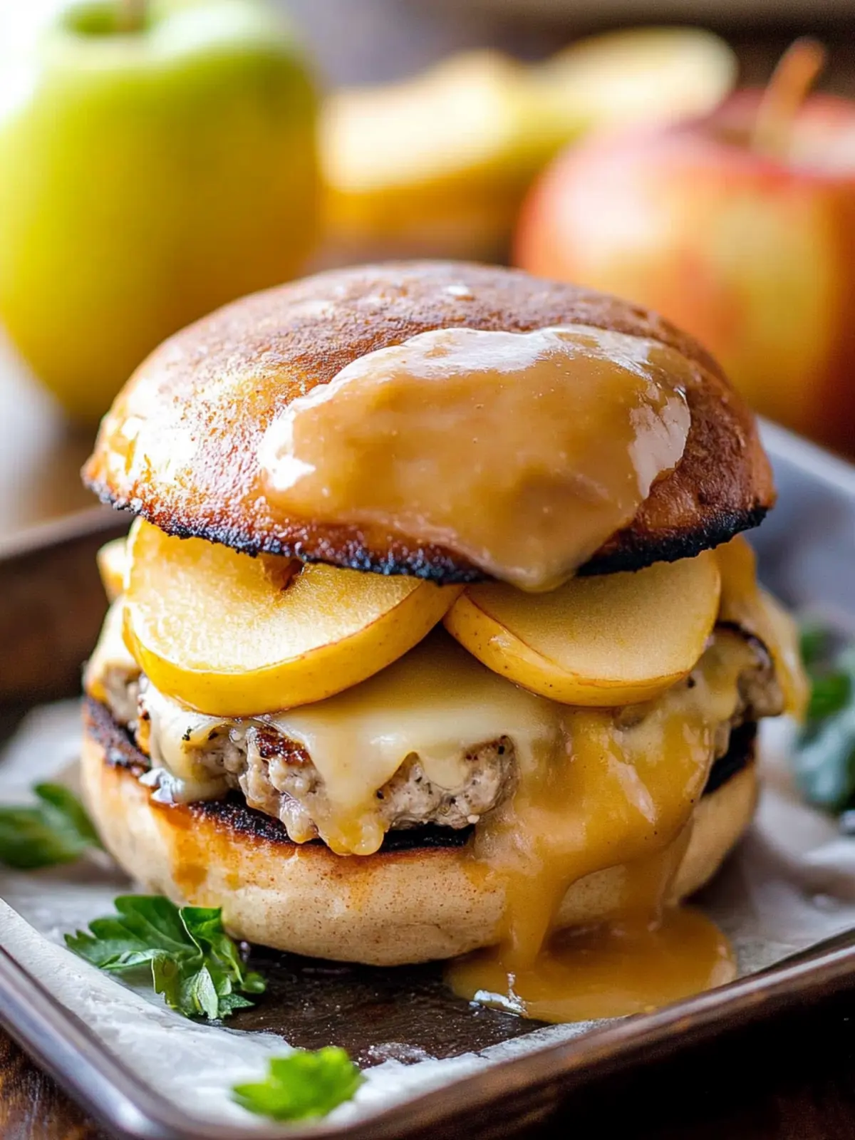 Apple Cheddar Turkey Burgers