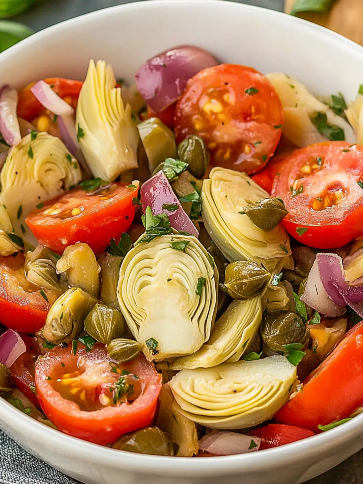 Zesty Tomato and Artichoke Salad with Capers for Fresh Flavor Tomato and Artichoke Salad with Capers