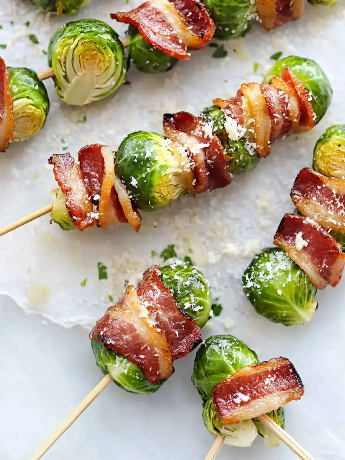 Irresistible Bacon & Parmesan Brussels Sprout Skewers Delight Bacon & Parmesan Brussels Sprout Skewers