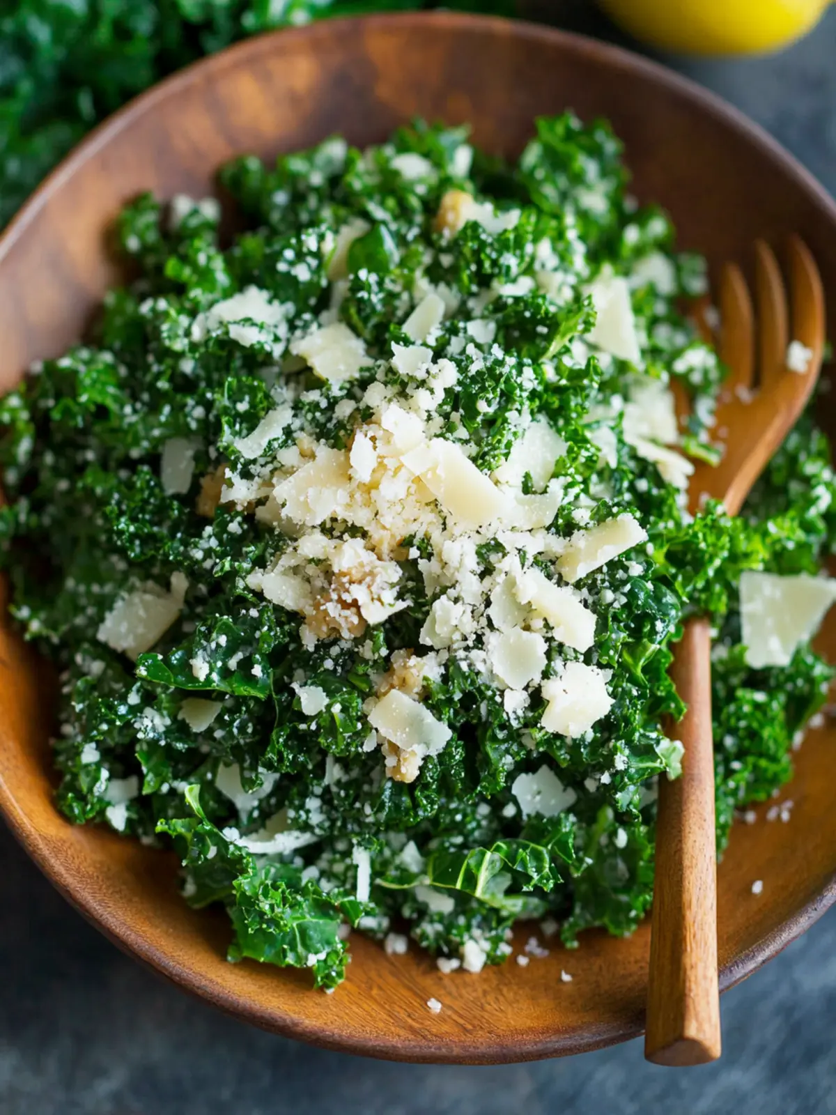 Delicious Lemon Parmesan Kale Salad to Brighten Your Day Lemon Parmesan Kale Salad