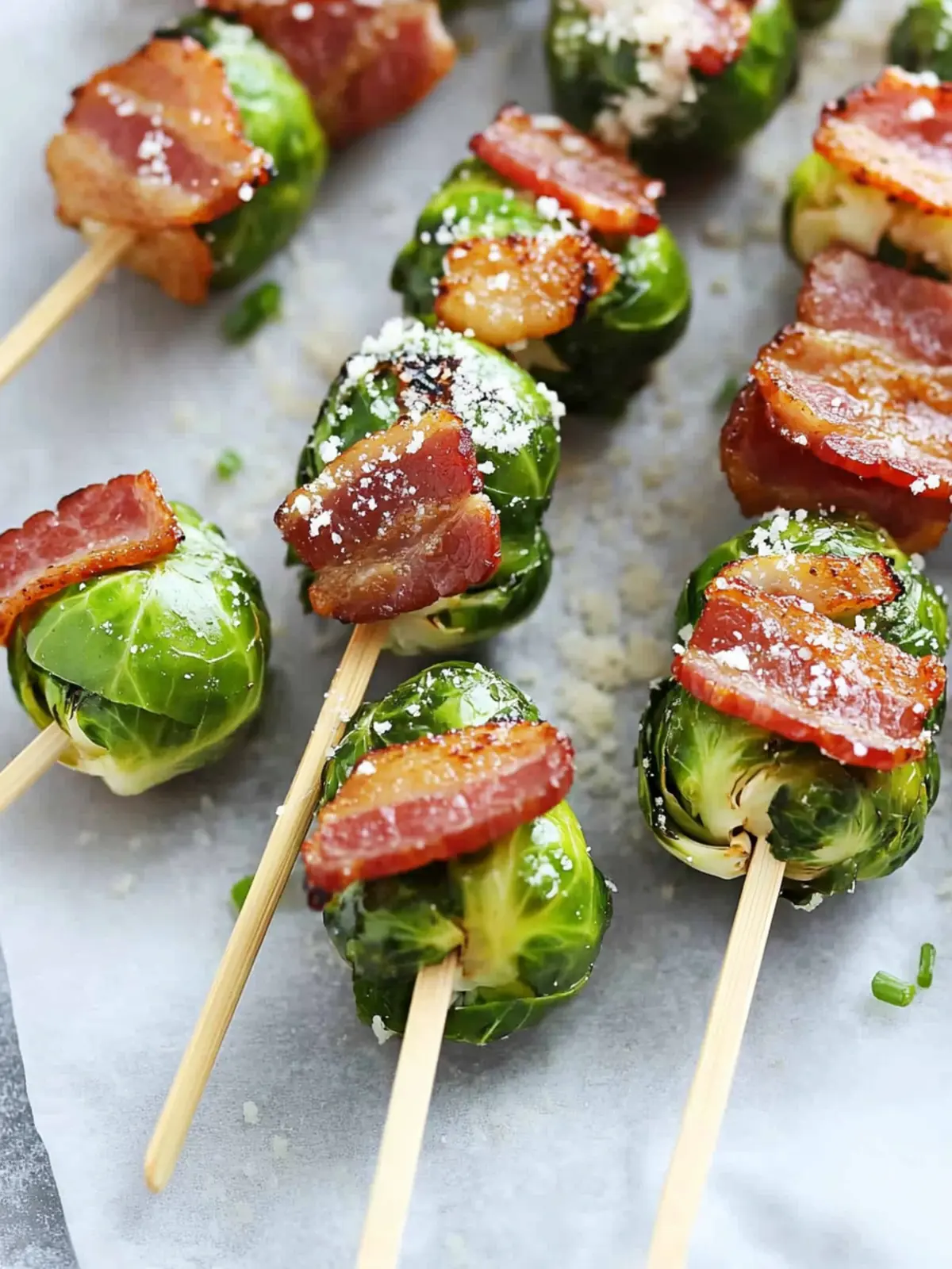 Irresistible Bacon & Parmesan Brussels Sprout Skewers Delight Bacon & Parmesan Brussels Sprout Skewers
