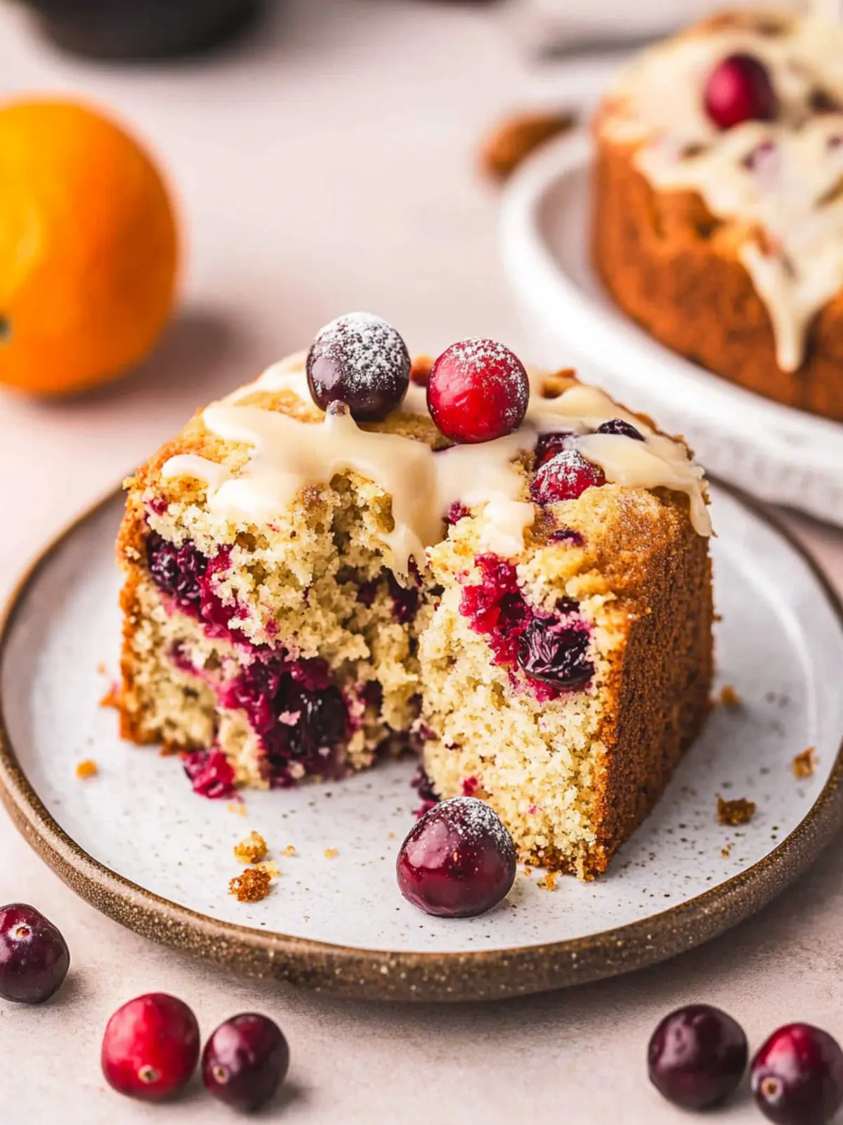 Irresistible Orange Cranberry Coffee Cake with Crunchy Topping Orange Cranberry Coffee Cake