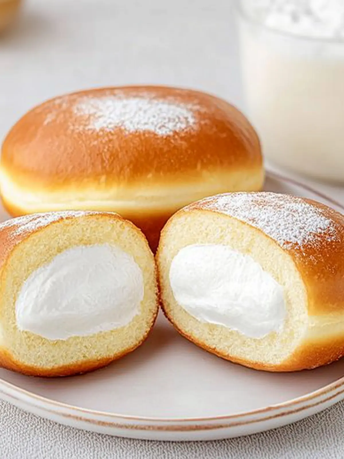 Irresistibly Soft Korean Milk Cream Donut Recipe at Home Korean Milk Cream Donut