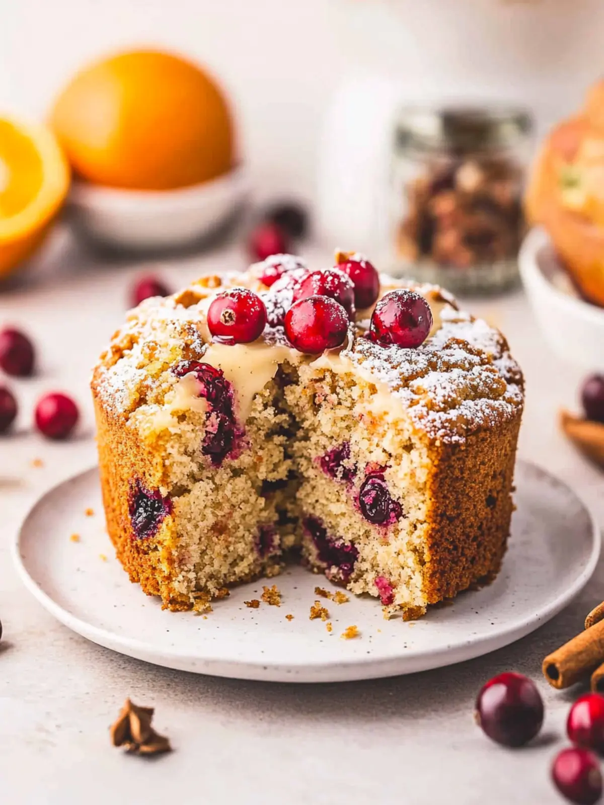Irresistible Orange Cranberry Coffee Cake with Crunchy Topping Orange Cranberry Coffee Cake