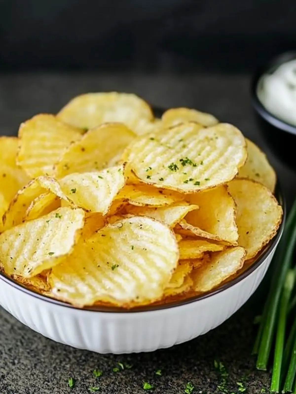 Homemade Sour Cream & Onion Potato Chips That Wow! Sour Cream & Onion Potato Chips
