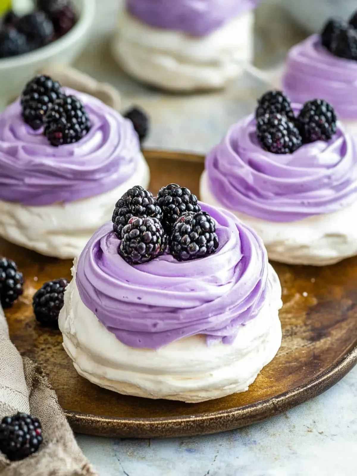 Delightful Blackberry Pavlovas for a Sweet Homemade Treat Blackberry Pavlovas