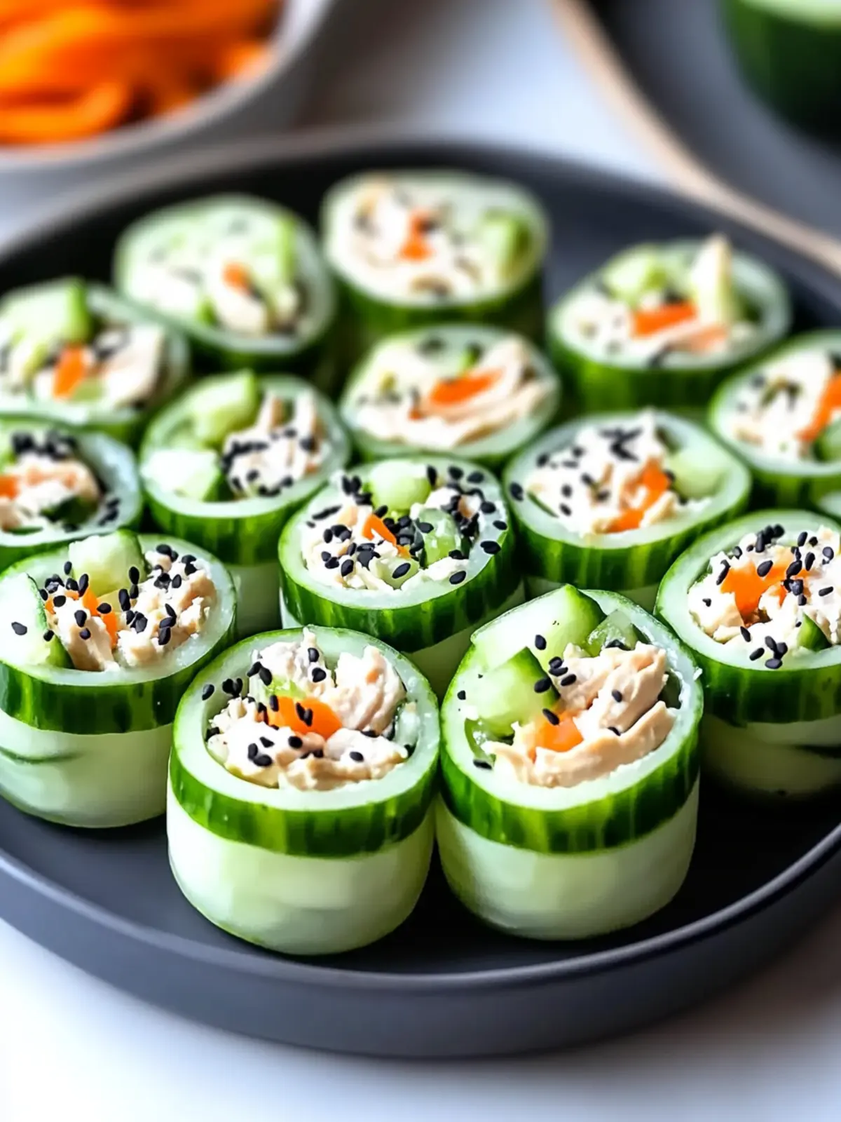 Refreshing Chicken Salad Cucumber Roll Ups for a Light Lunch Chicken Salad Cucumber Roll Ups