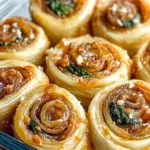 Savory Vegan Caramelized Onion & Spinach Pizza Rolls Delight Vegan Caramelized Onion & Spinach Pizza Rolls