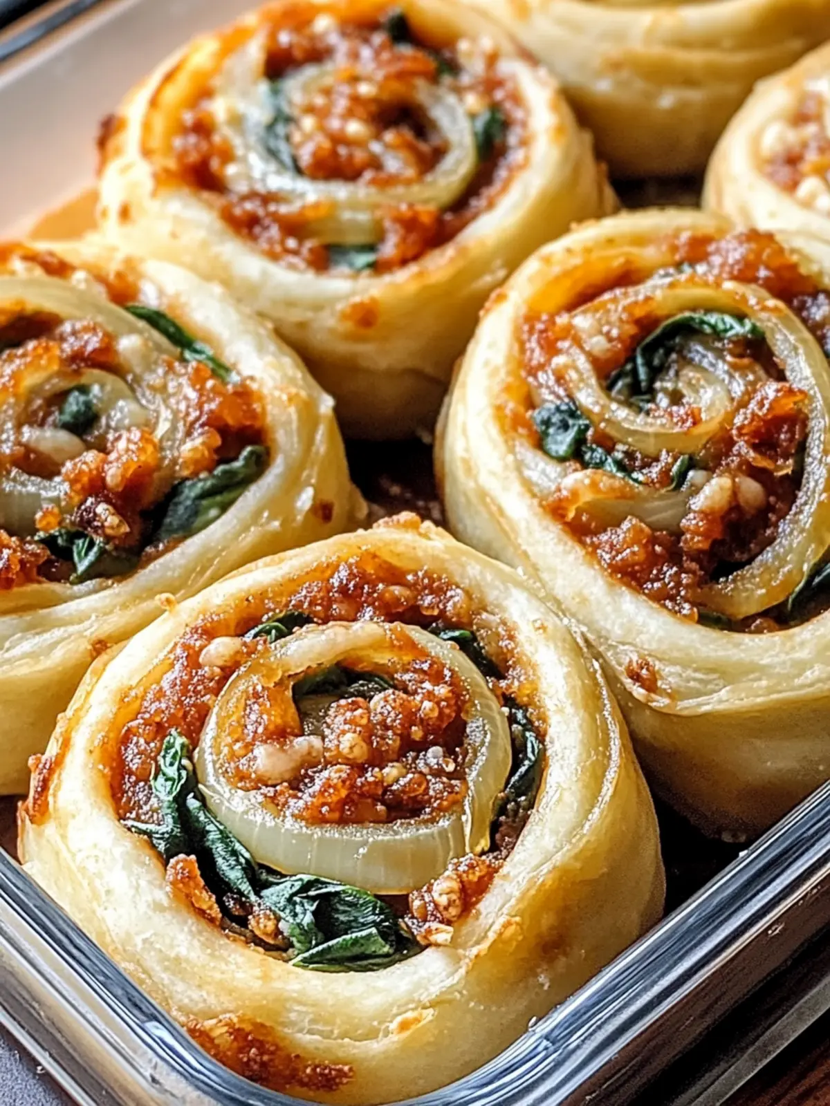 Savory Vegan Caramelized Onion & Spinach Pizza Rolls Delight Vegan Caramelized Onion & Spinach Pizza Rolls