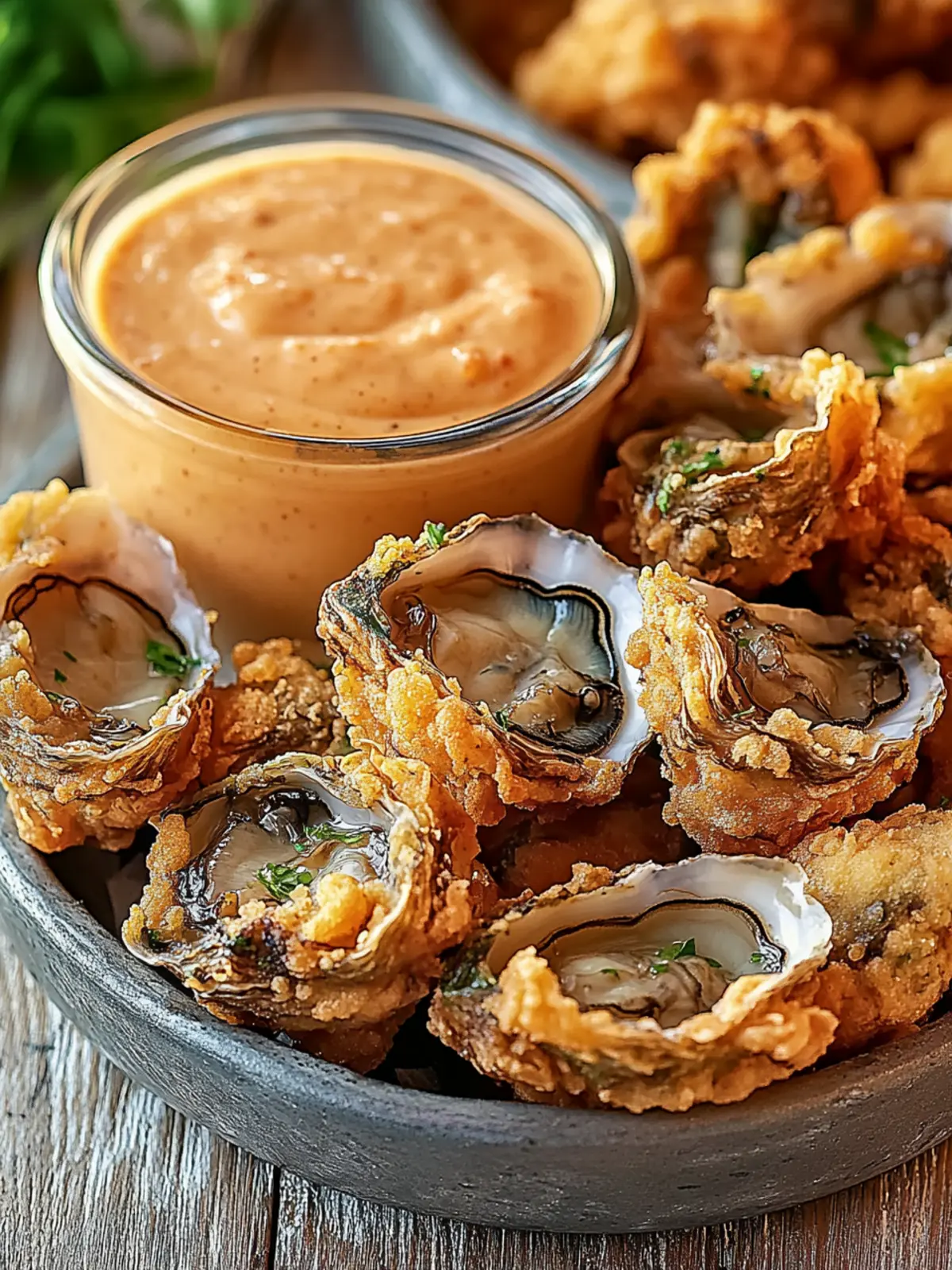 Crispy Fried Oysters with Cajun Remoulade Sauce Bliss Crispy Fried Oysters with Cajun Remoulade Sauce