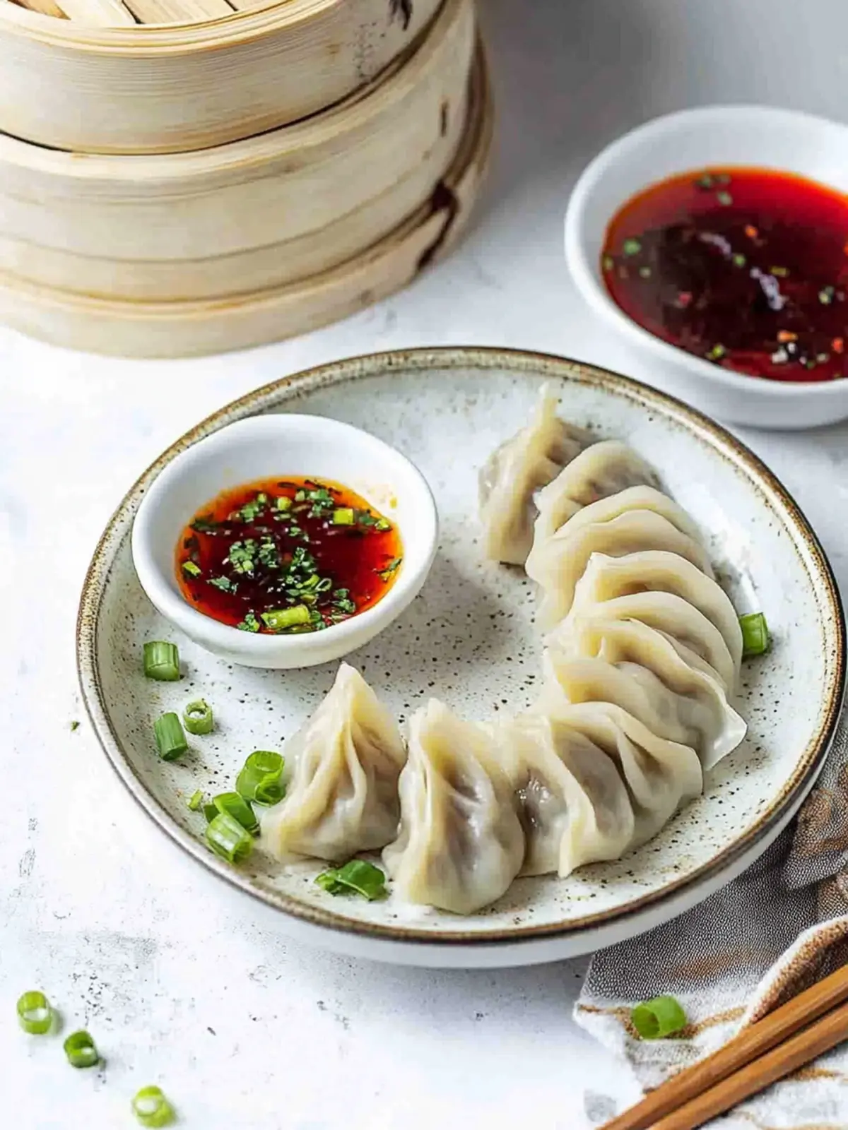 Steamed Dumplings with The Best Dipping Sauce You'll Love Steamed Dumplings with The Best Dipping Sauce