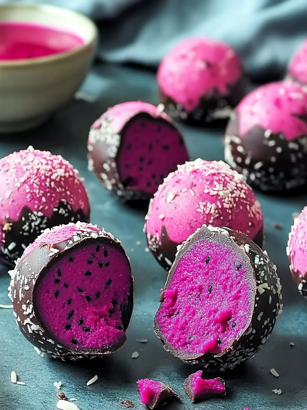 Dark Chocolate Dragon Fruit Coconut Treats You'll Love Today Dark Chocolate Dragon Fruit Coconut Treats