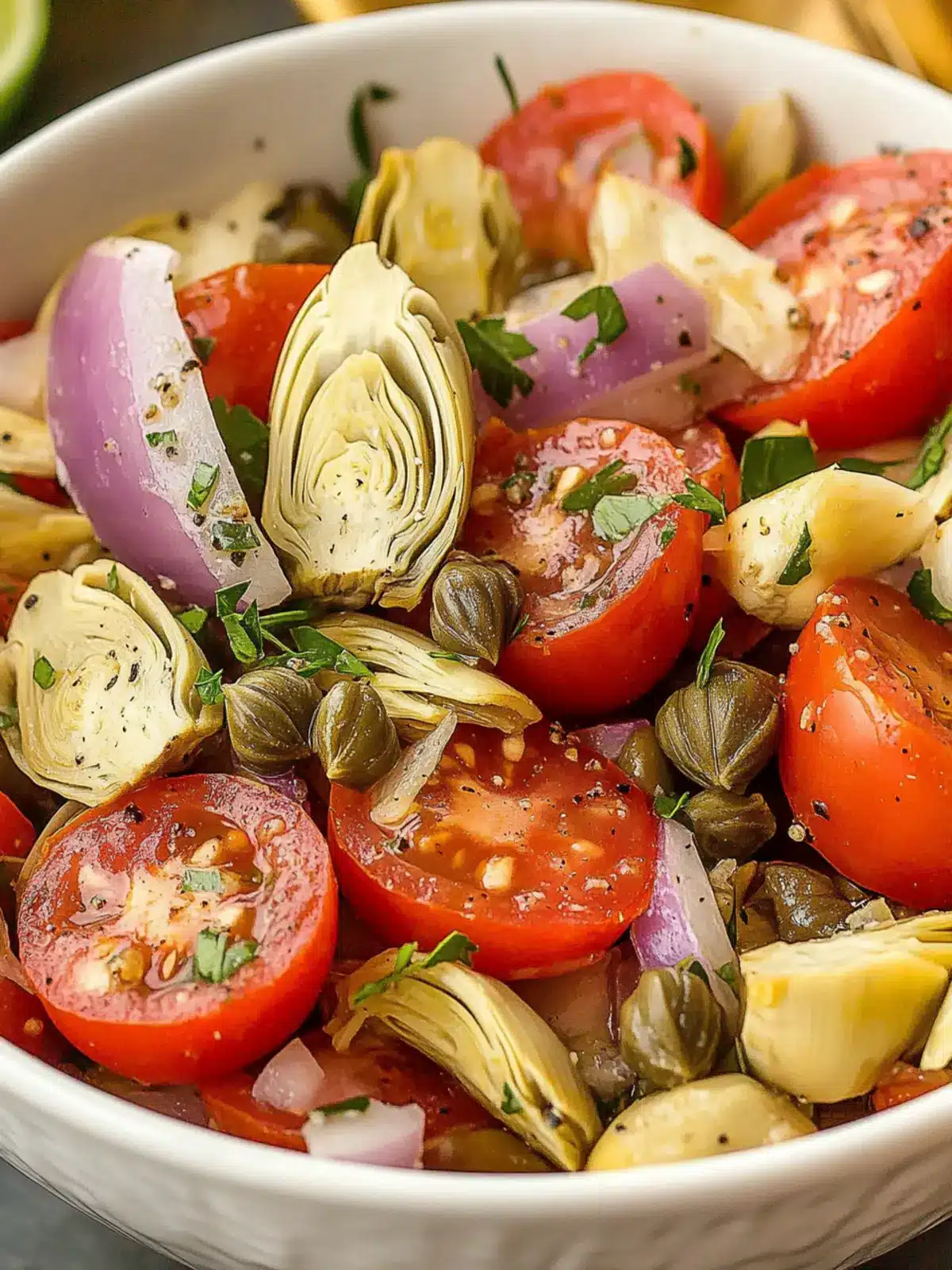 Zesty Tomato and Artichoke Salad with Capers for Fresh Flavor Tomato and Artichoke Salad with Capers