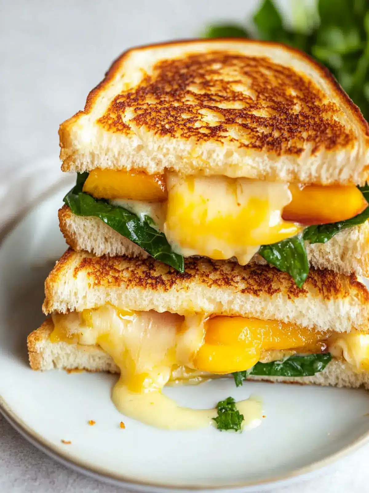 Irresistible Honey Peach White Cheddar Grilled Cheese Delight Honey Peach White Cheddar Grilled Cheese Sandwich