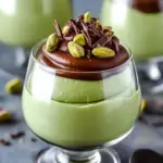 Decadent Pistachio Mousse with Chocolate Ganache Delight Pistachio Mousse with Chocolate Ganache