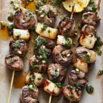 Surf and Turf Kebabs with Chimichurri Sauce