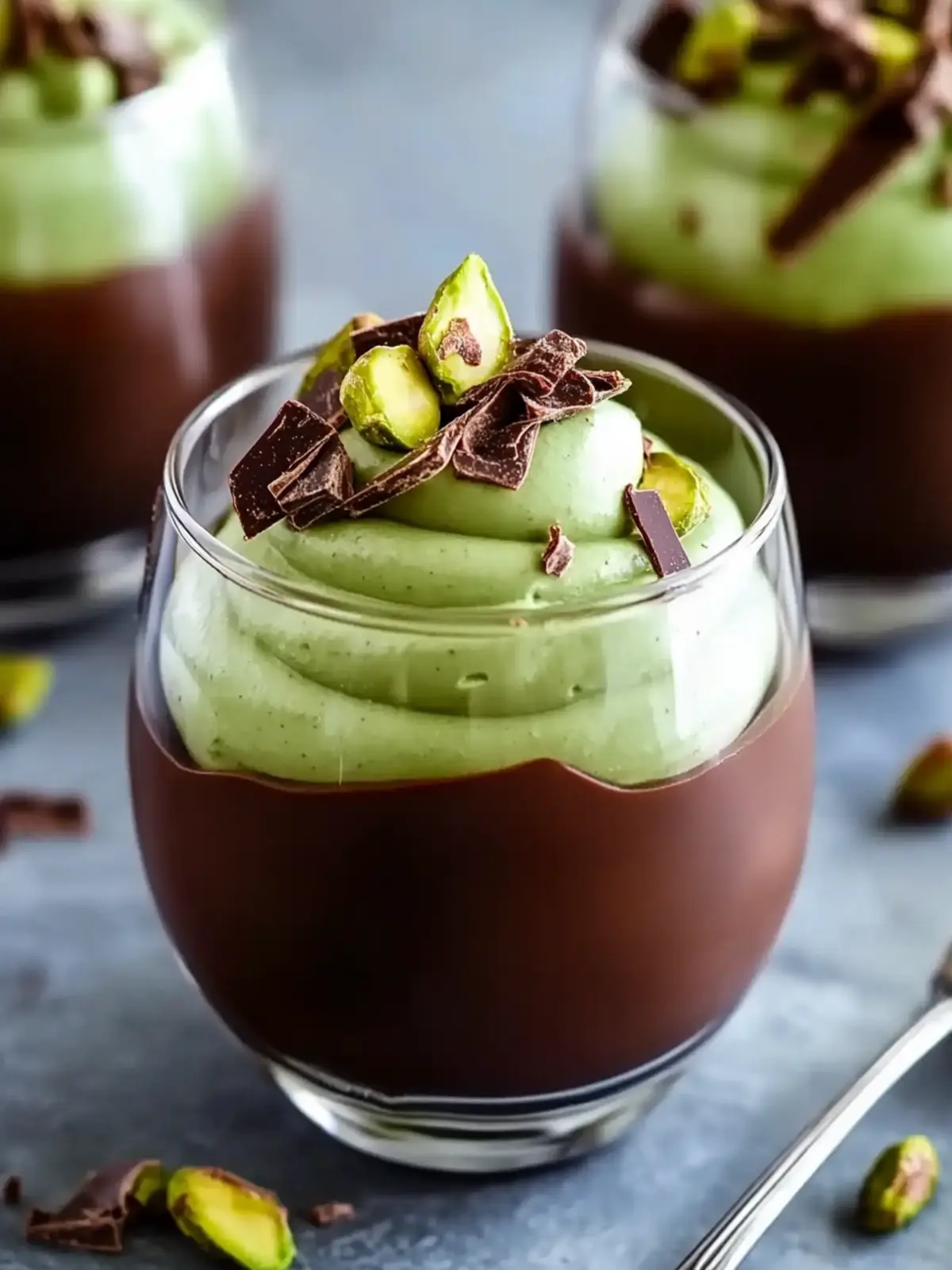 Decadent Pistachio Mousse with Chocolate Ganache Delight Pistachio Mousse with Chocolate Ganache