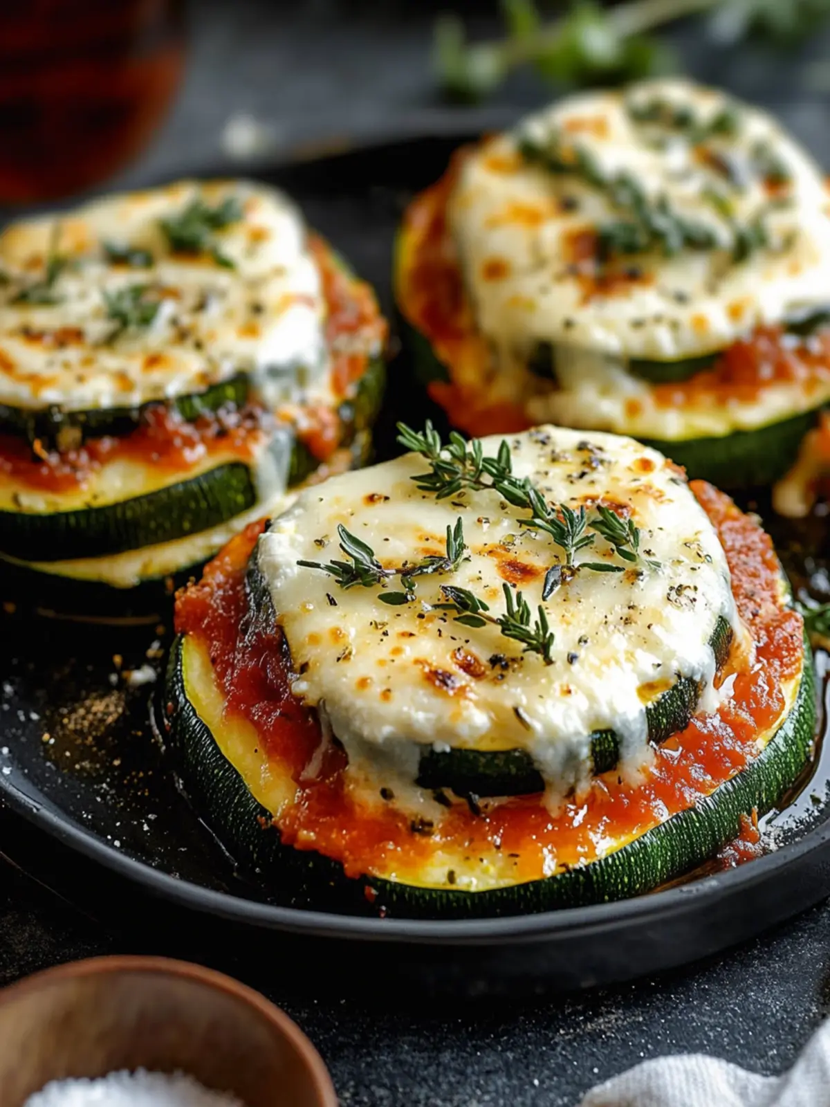 Layered Zucchini Ricotta Melts