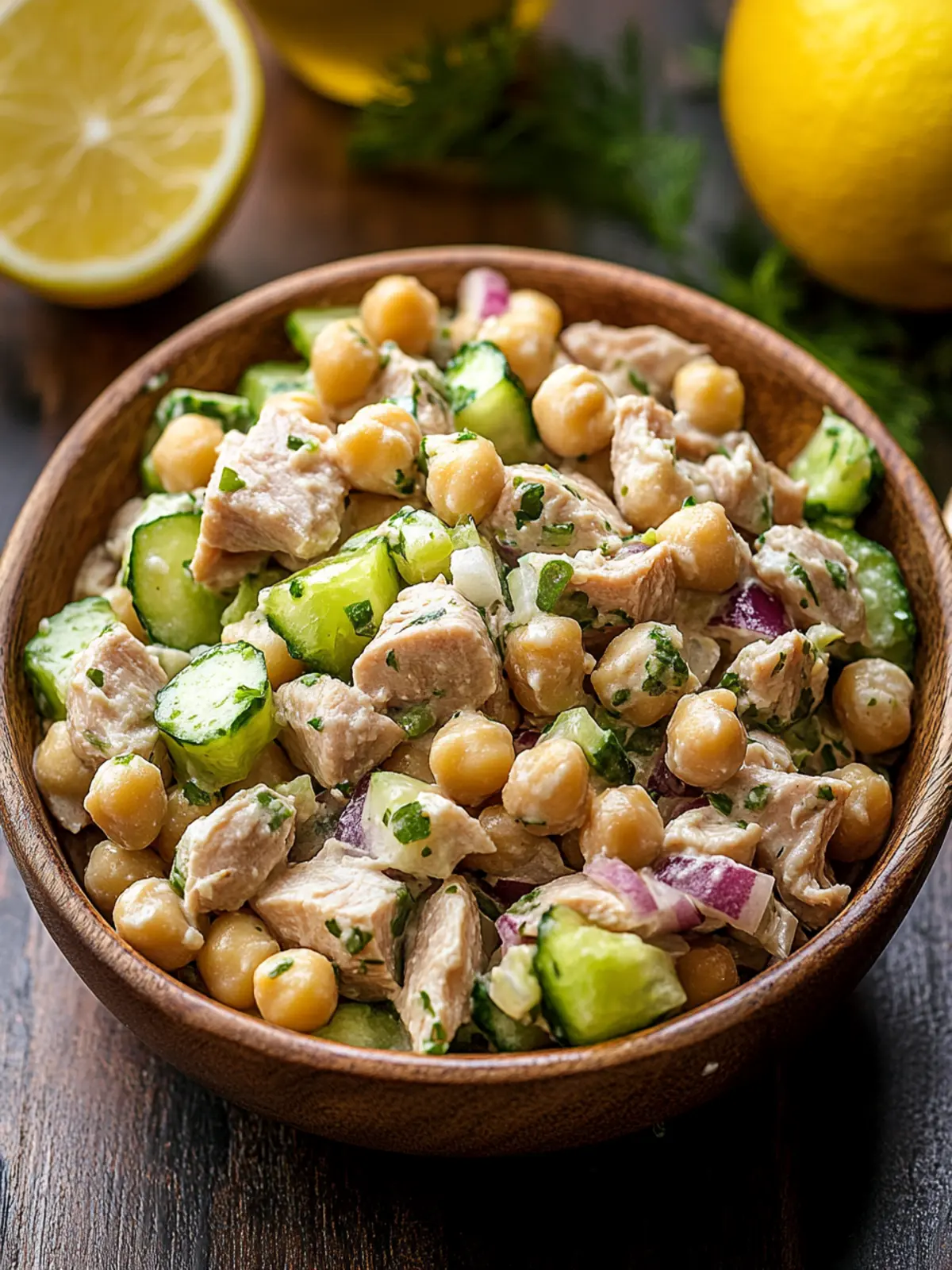 Tuna Garbanzo Bean Salad: Quick, Healthy & Deliciously Filling Tuna Garbanzo Bean Salad