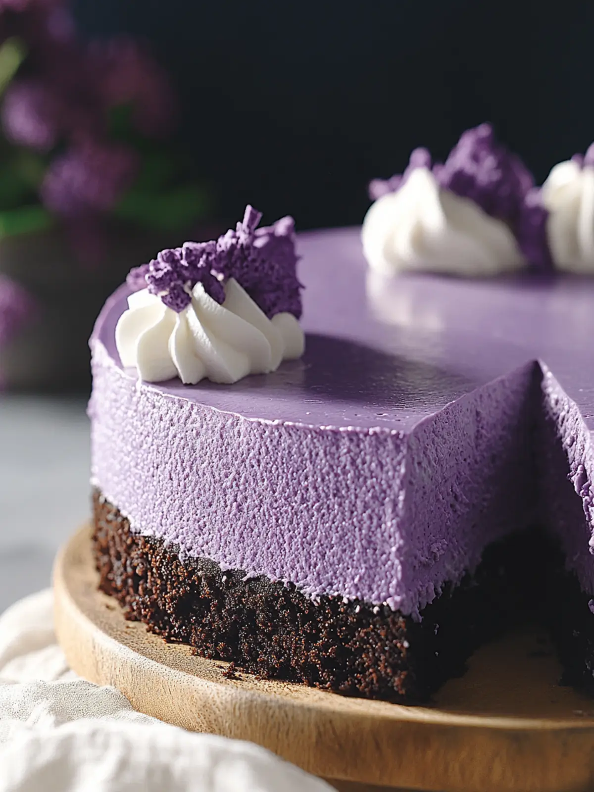 Indulge in Creamy Homemade Ube Cheesecake Delight Homemade Ube Cheesecake