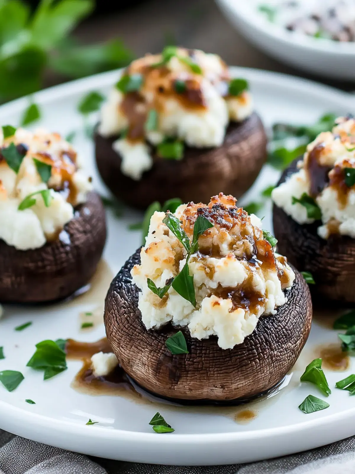 Goat Cheese Stuffed Mushrooms