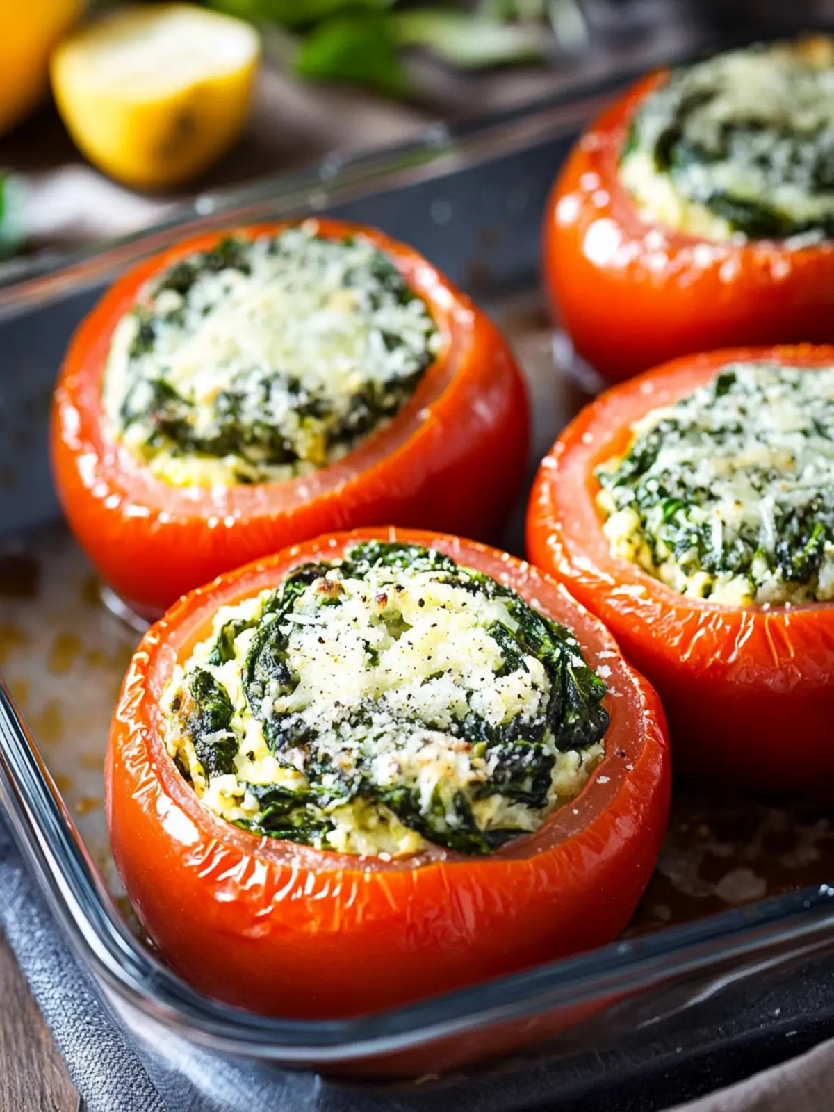 Delicious Vegan Stuffed Tomatoes With Creamed Spinach Recipe Vegan Stuffed Tomatoes With Creamed Spinach