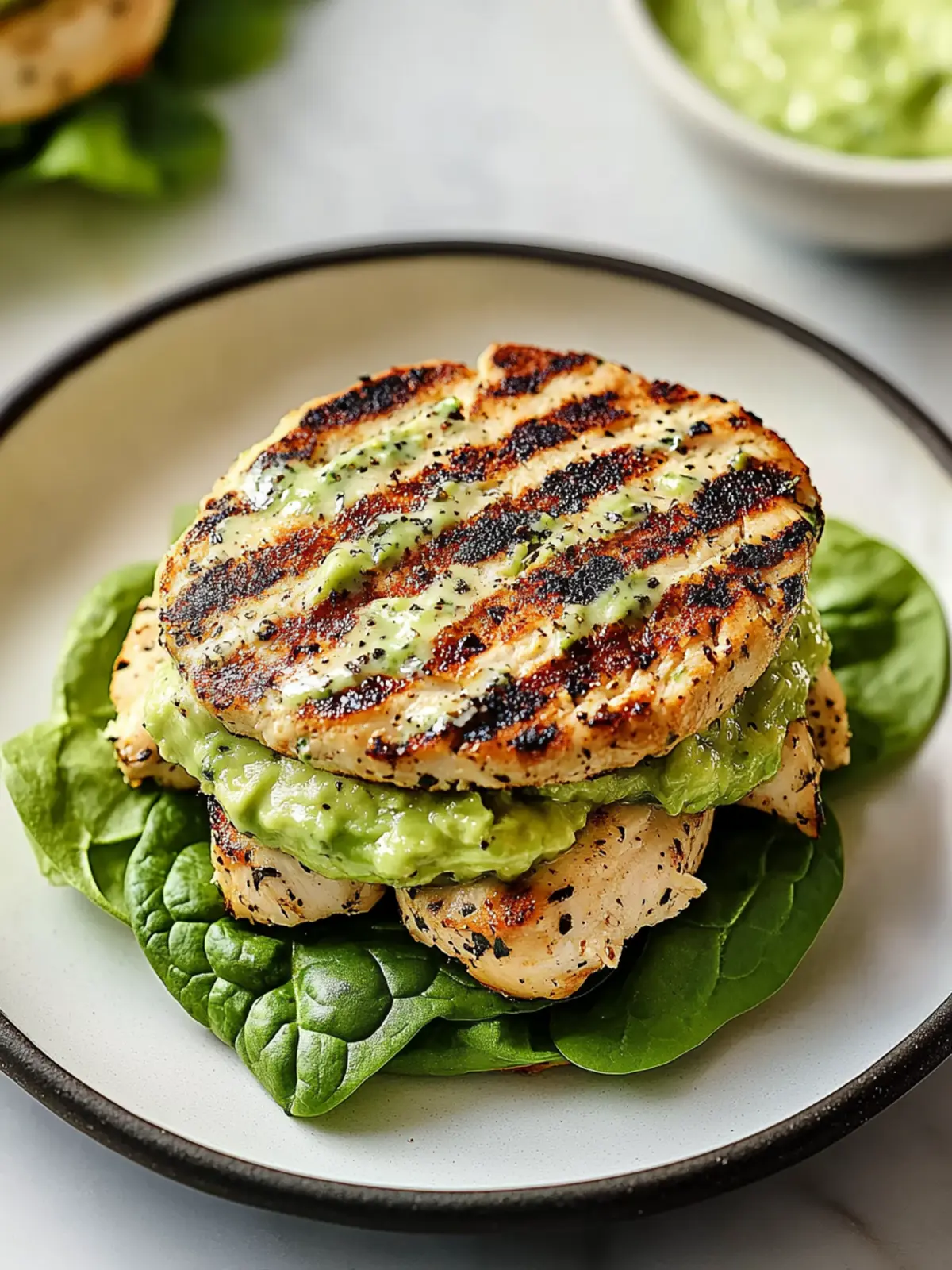 Spinach Avocado Chicken Burgers for a Flavorful Twist Spinach Avocado Chicken Burgers