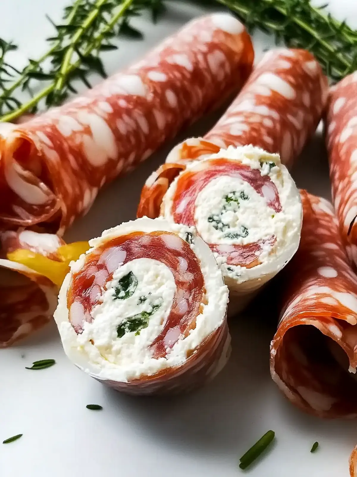 Cream Cheese Salami Roll Ups