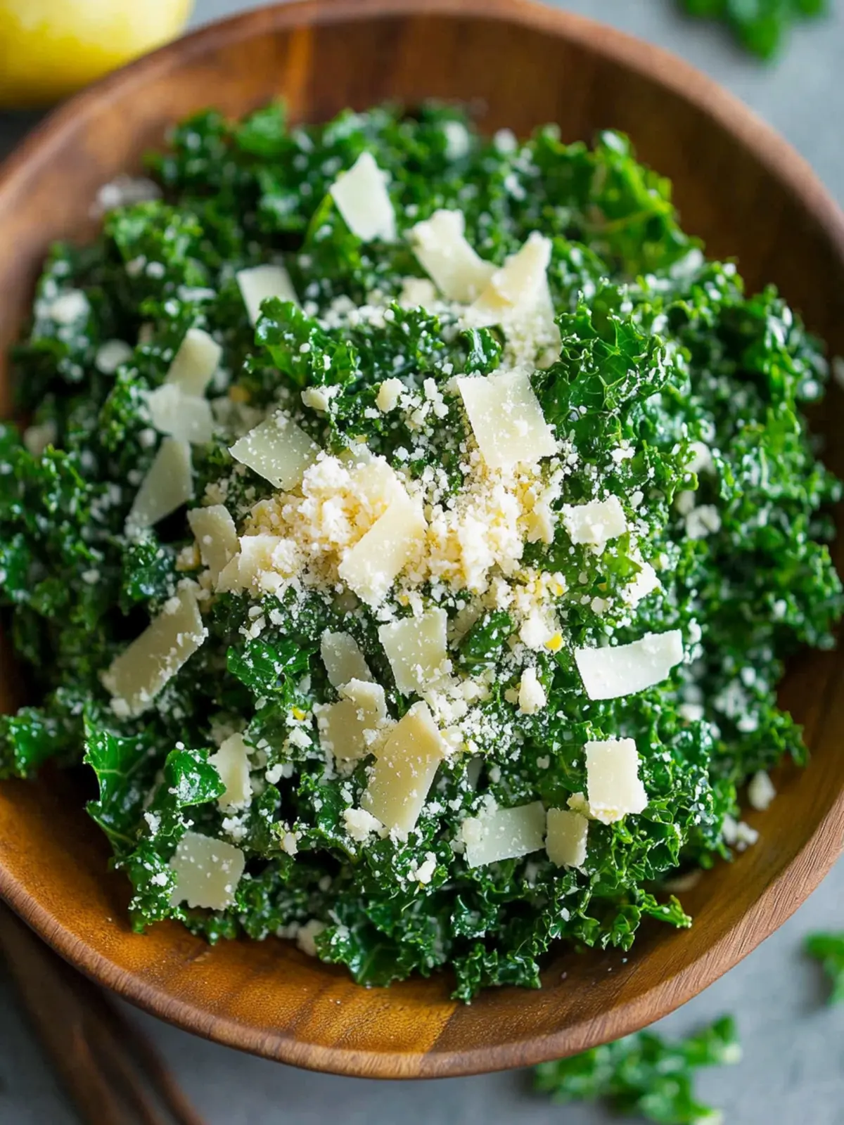 Delicious Lemon Parmesan Kale Salad to Brighten Your Day Lemon Parmesan Kale Salad