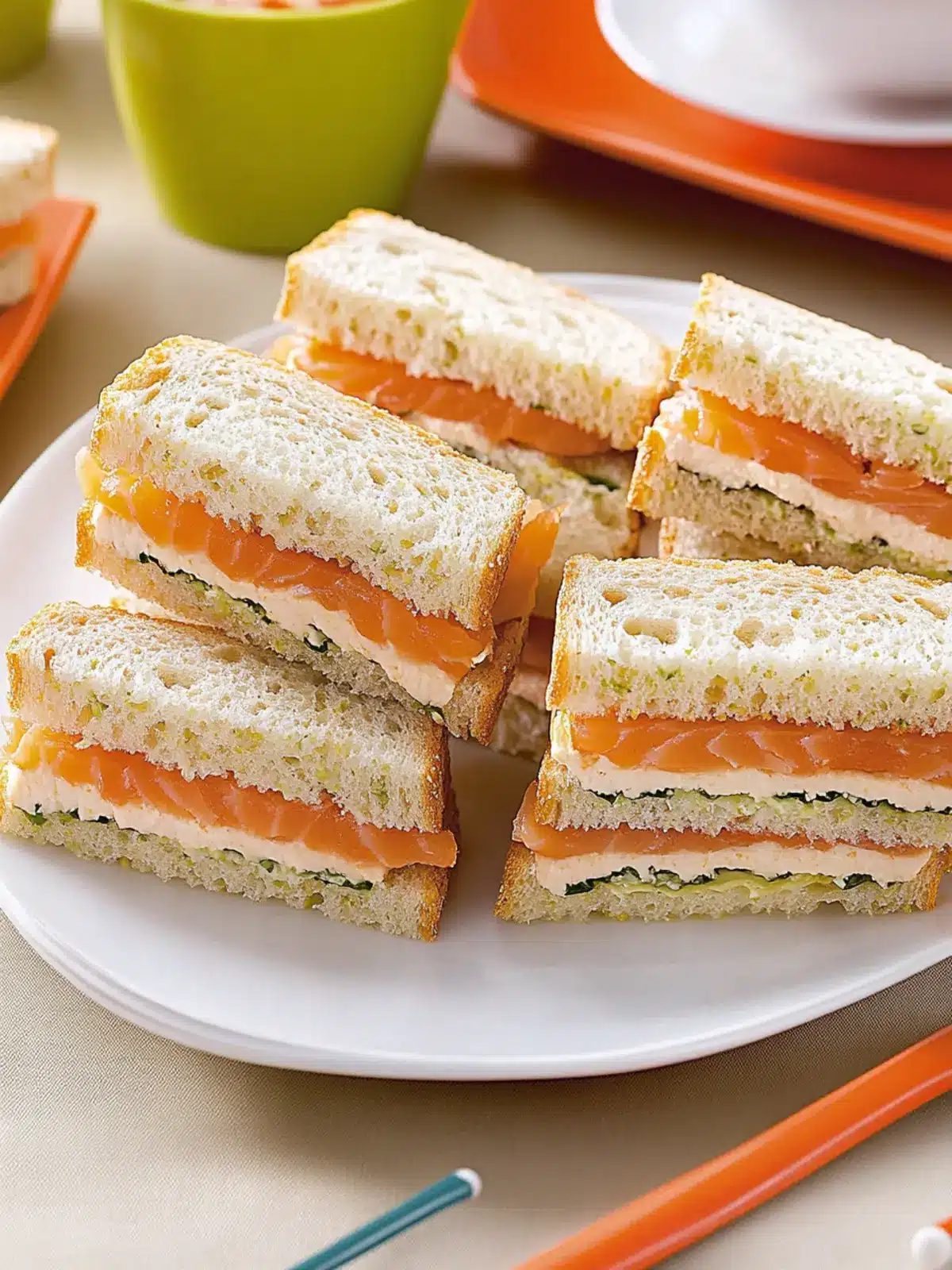 Smoked Salmon Tea Sandwiches