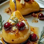 Delicious Baked Pears with Goat Cheese, Honey, and Cranberries Baked Pears with Goat Cheese, Honey, and Cranberries