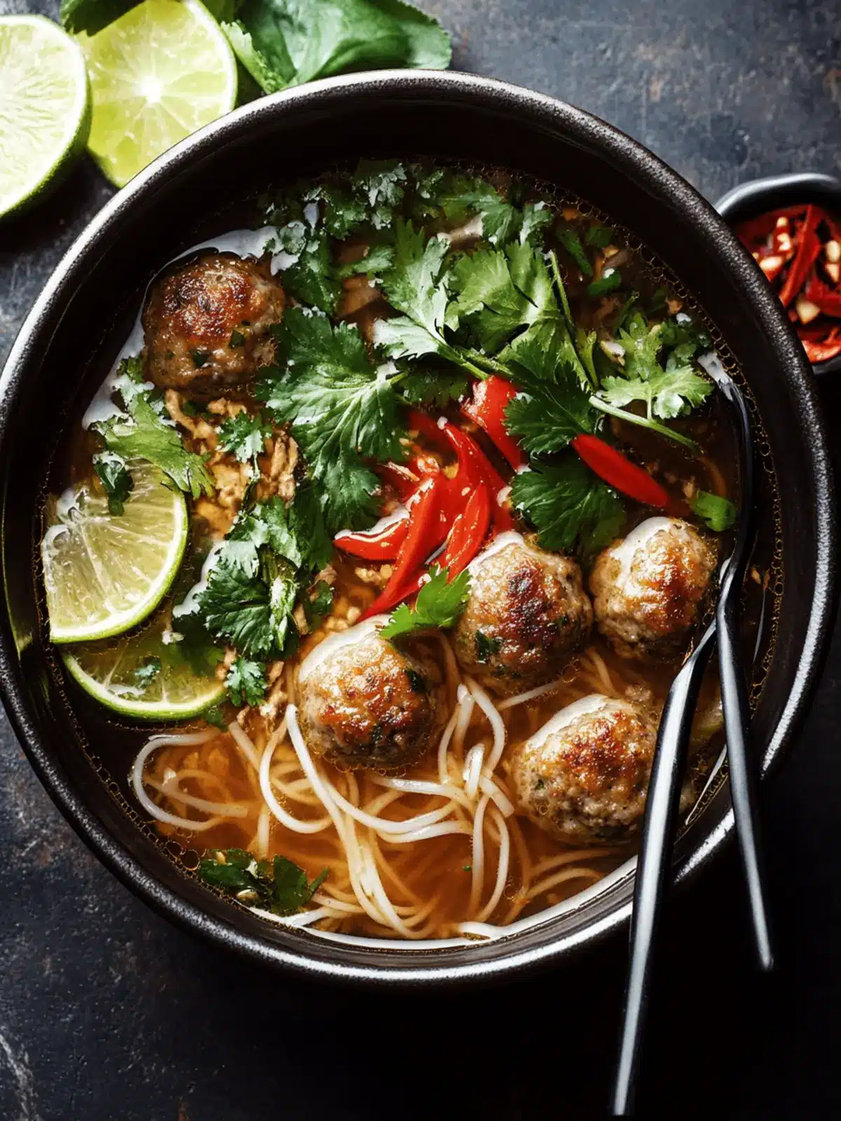 Savory Thai Meatball Noodle Soup for Cozy Nights at Home Thai Meatball Noodle Soup