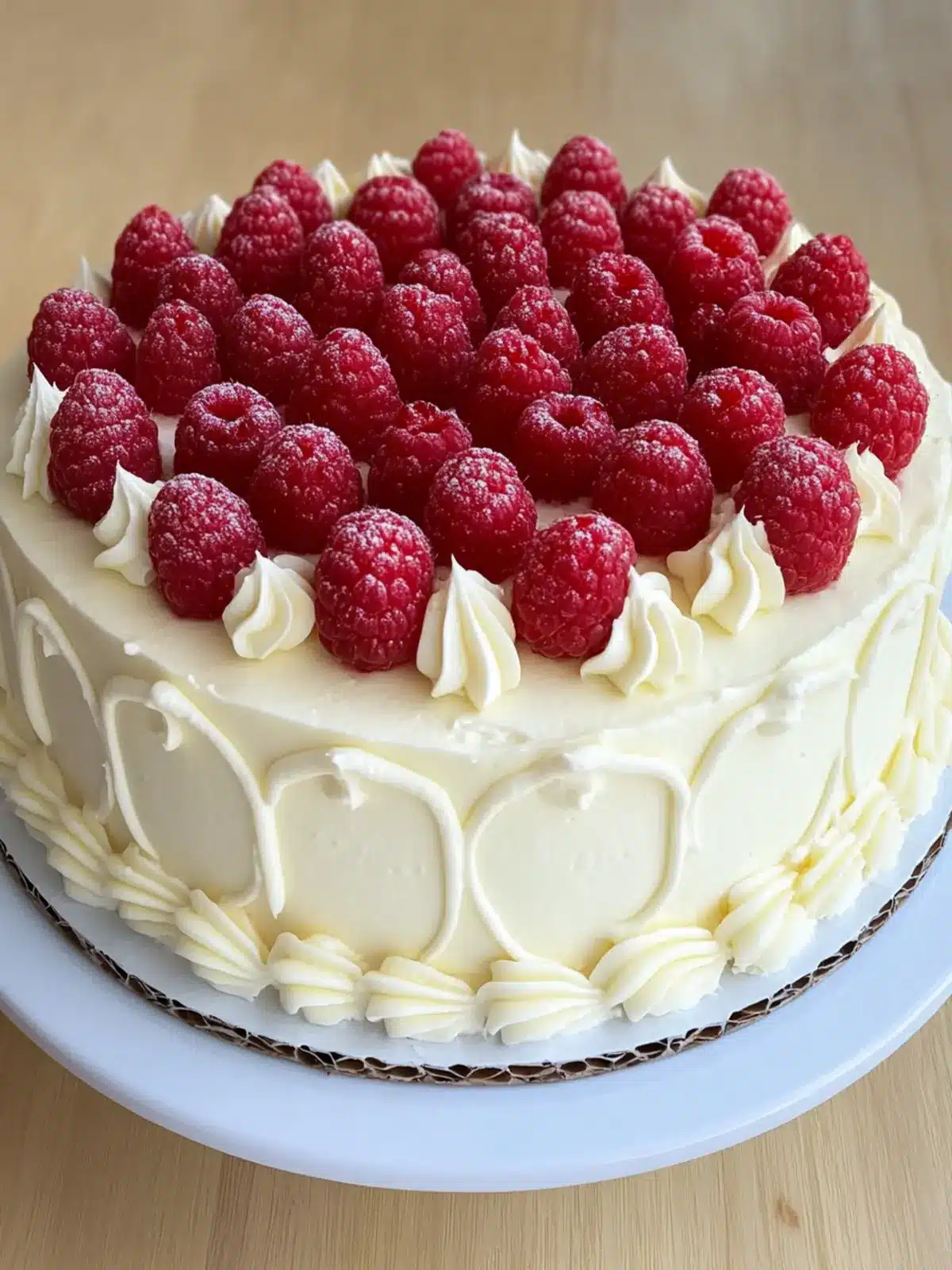 Vanilla Raspberry Cake